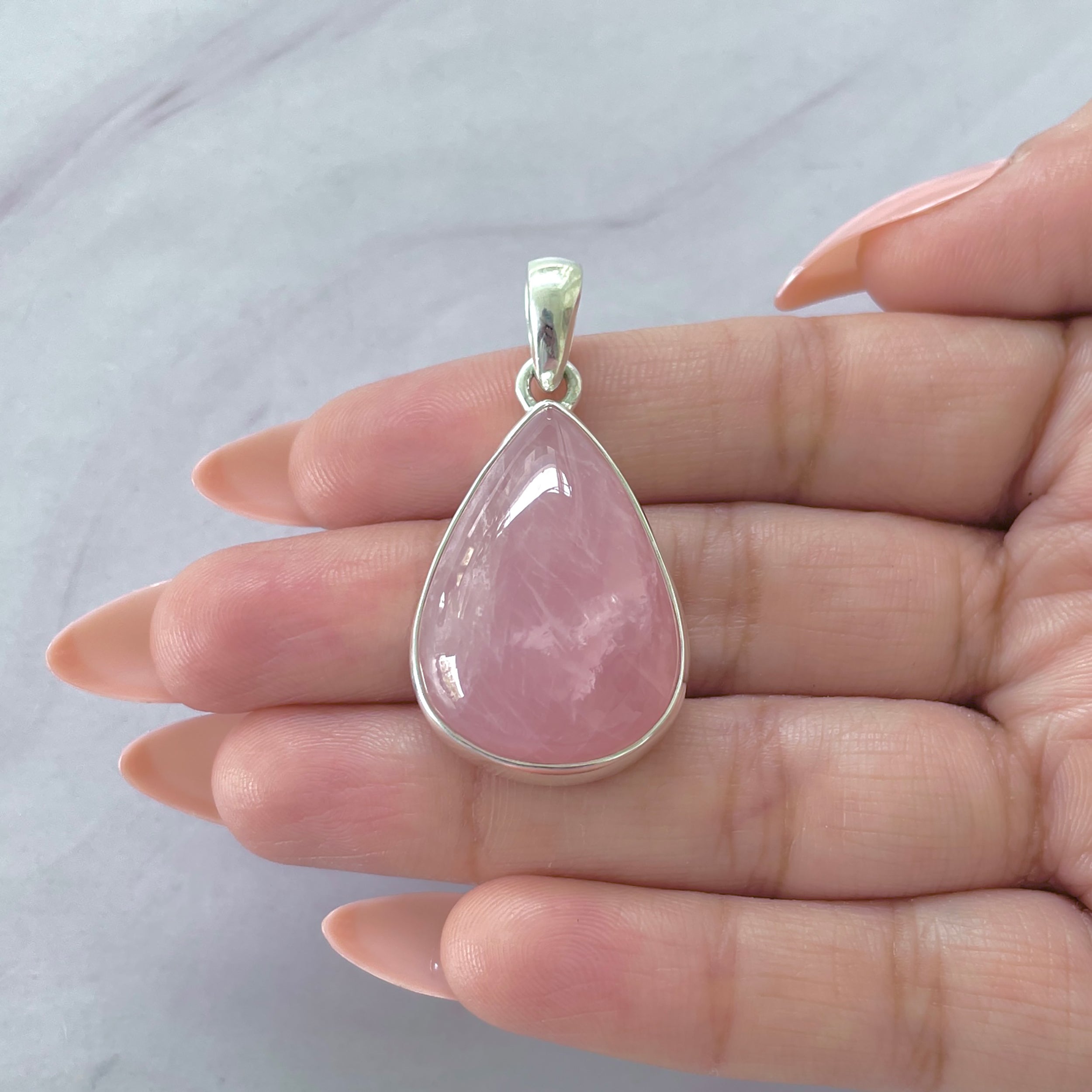 Rose Quartz Pendant-(RSQ-P-68.)