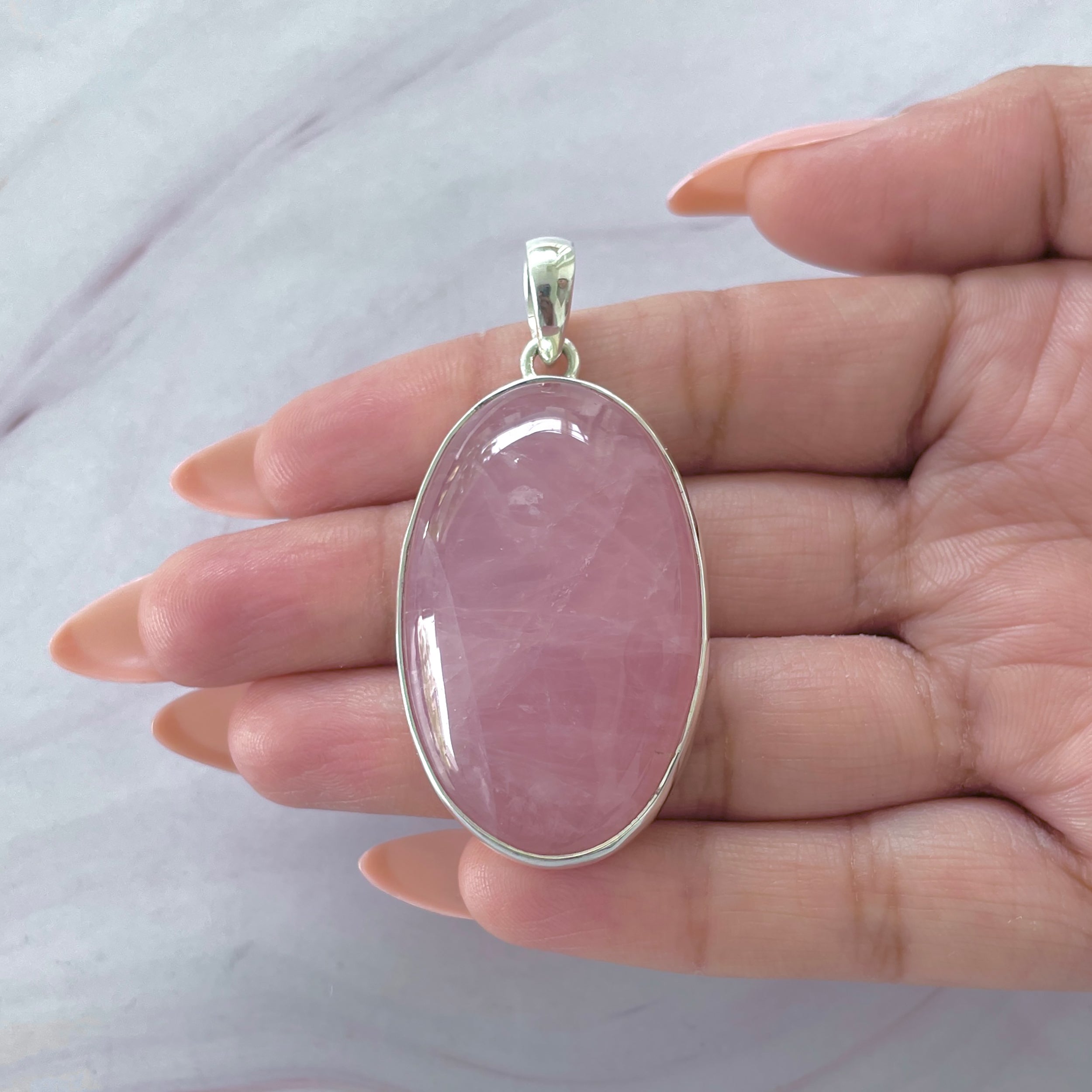 Rose Quartz Pendant-(RSQ-P-69.)