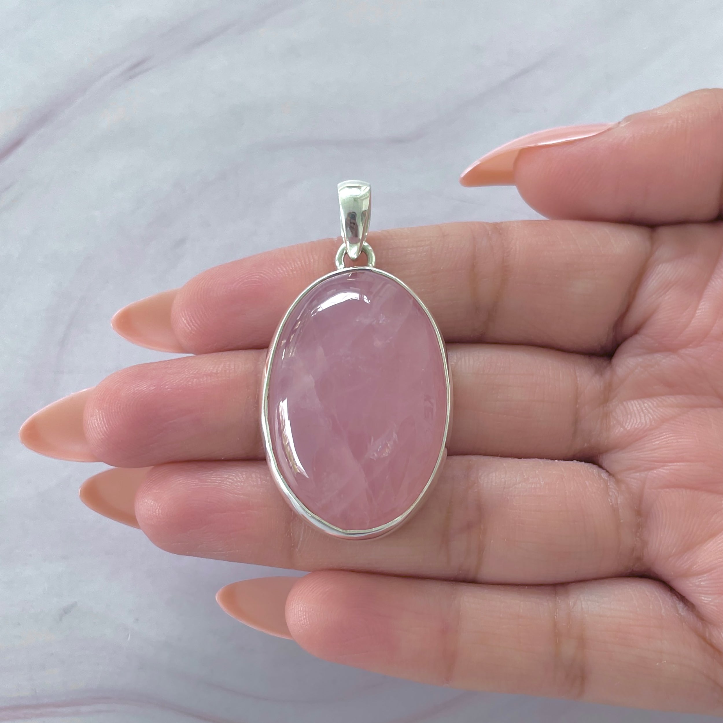Rose Quartz Pendant-(RSQ-P-70.)