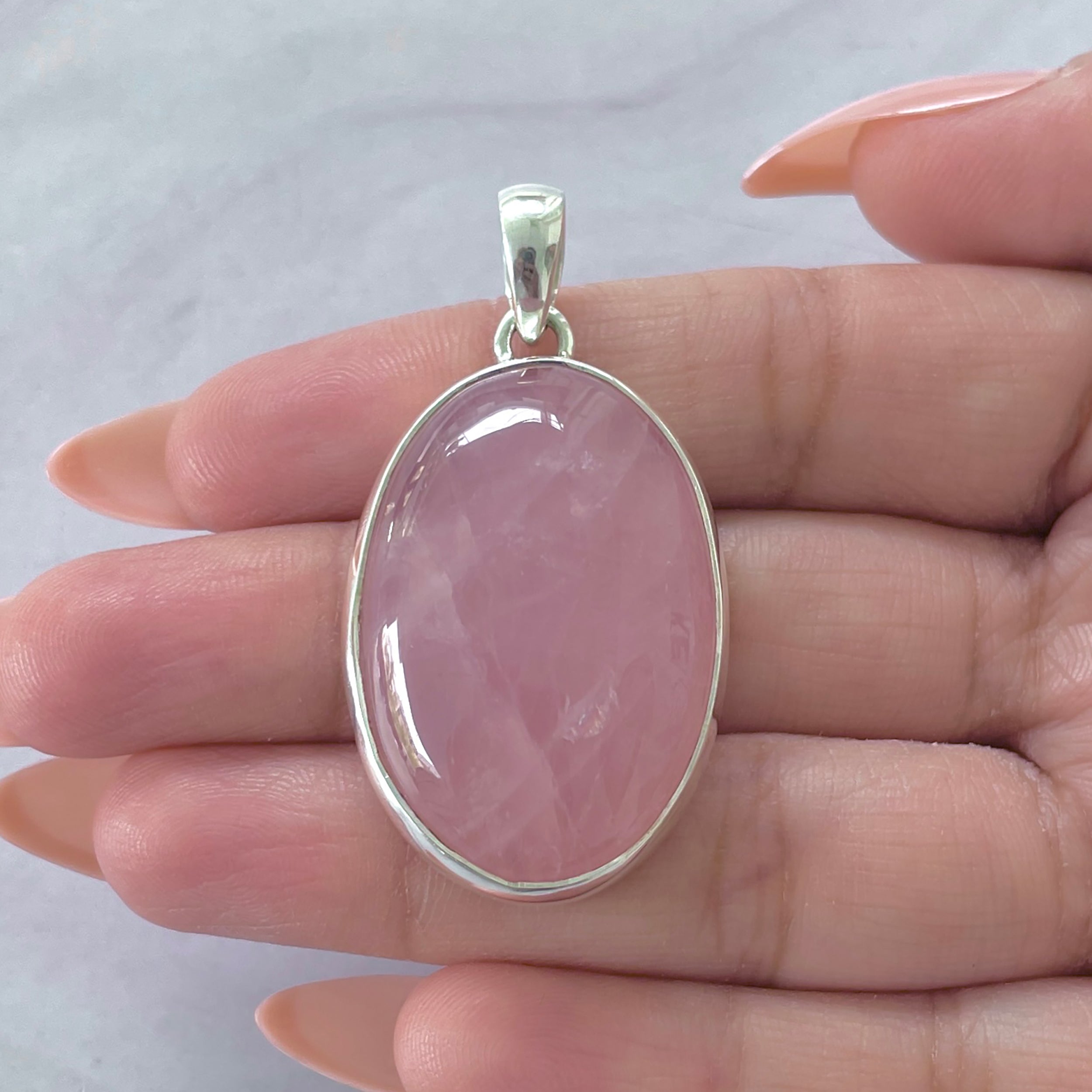 Rose Quartz Pendant-(RSQ-P-70.)