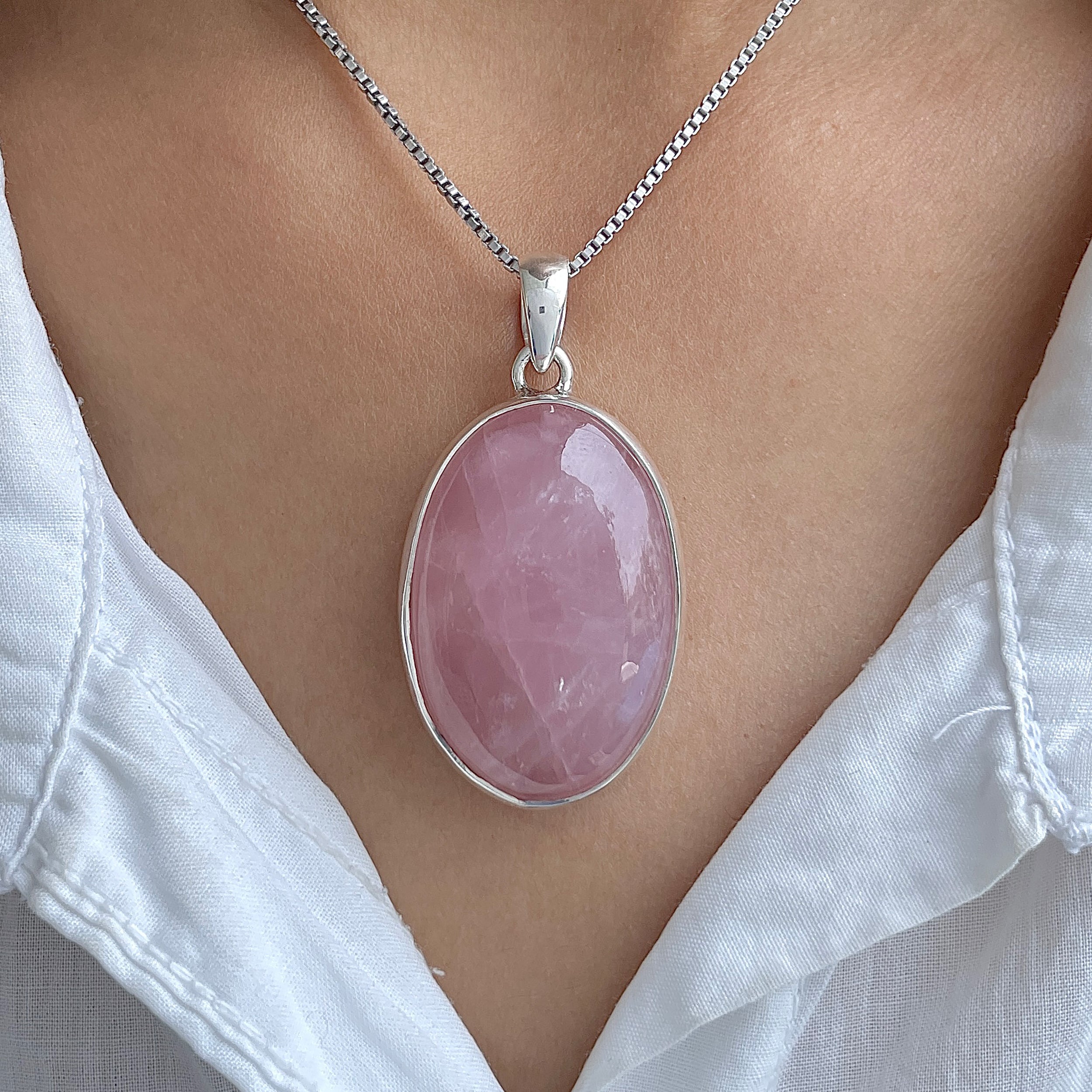 Rose Quartz Pendant-(RSQ-P-70.)
