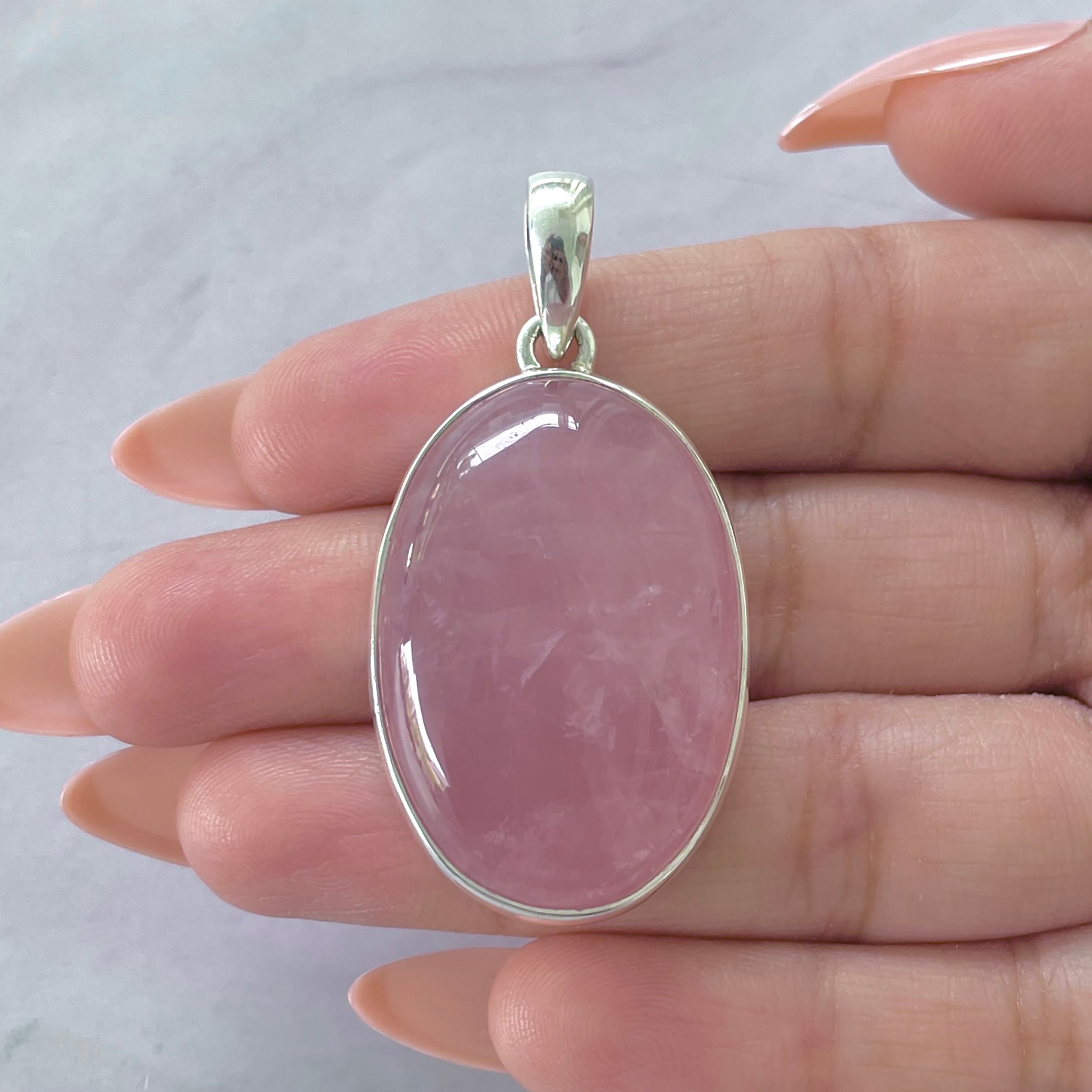 Rose Quartz Pendant-(RSQ-P-73.)