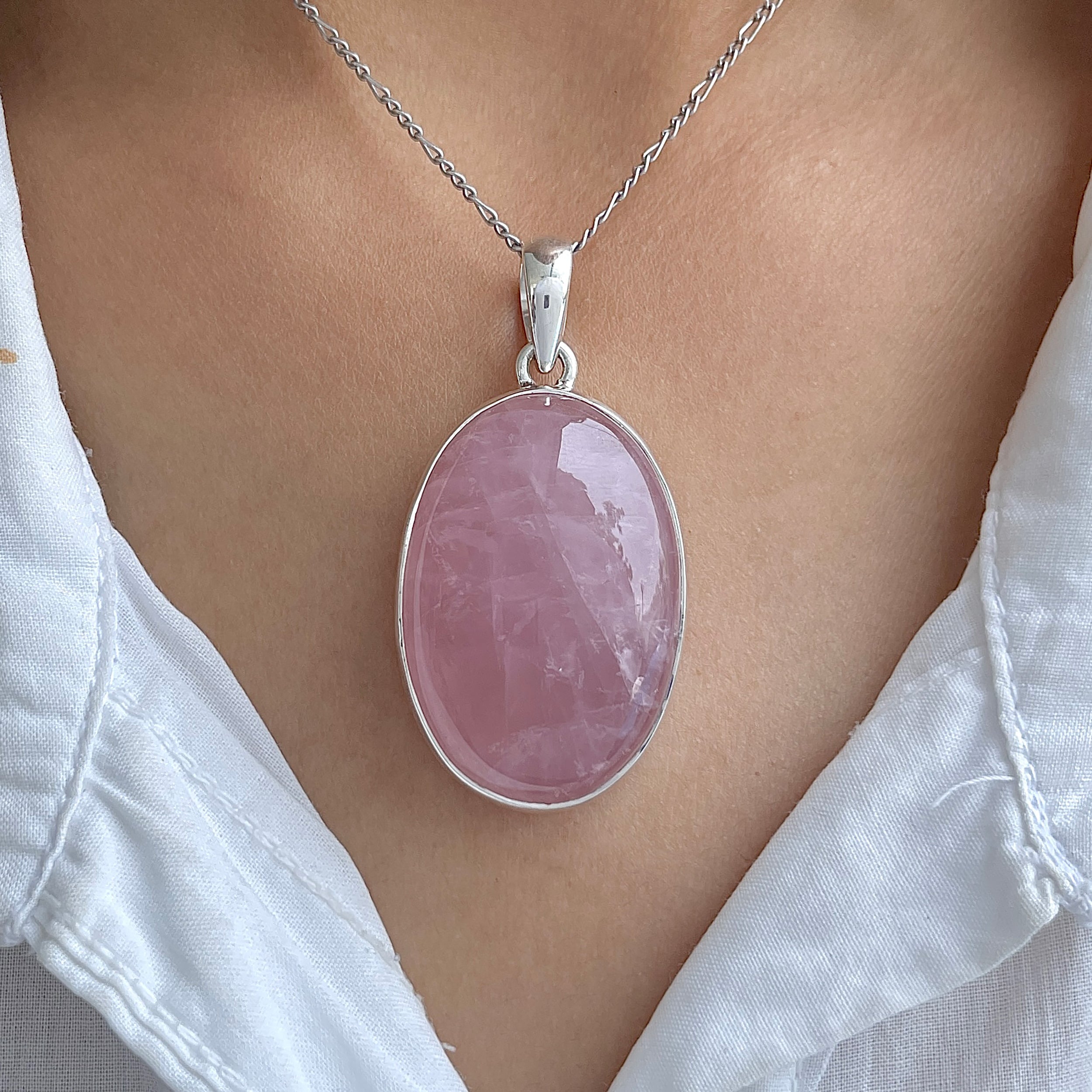 Rose Quartz Pendant-(RSQ-P-73.)