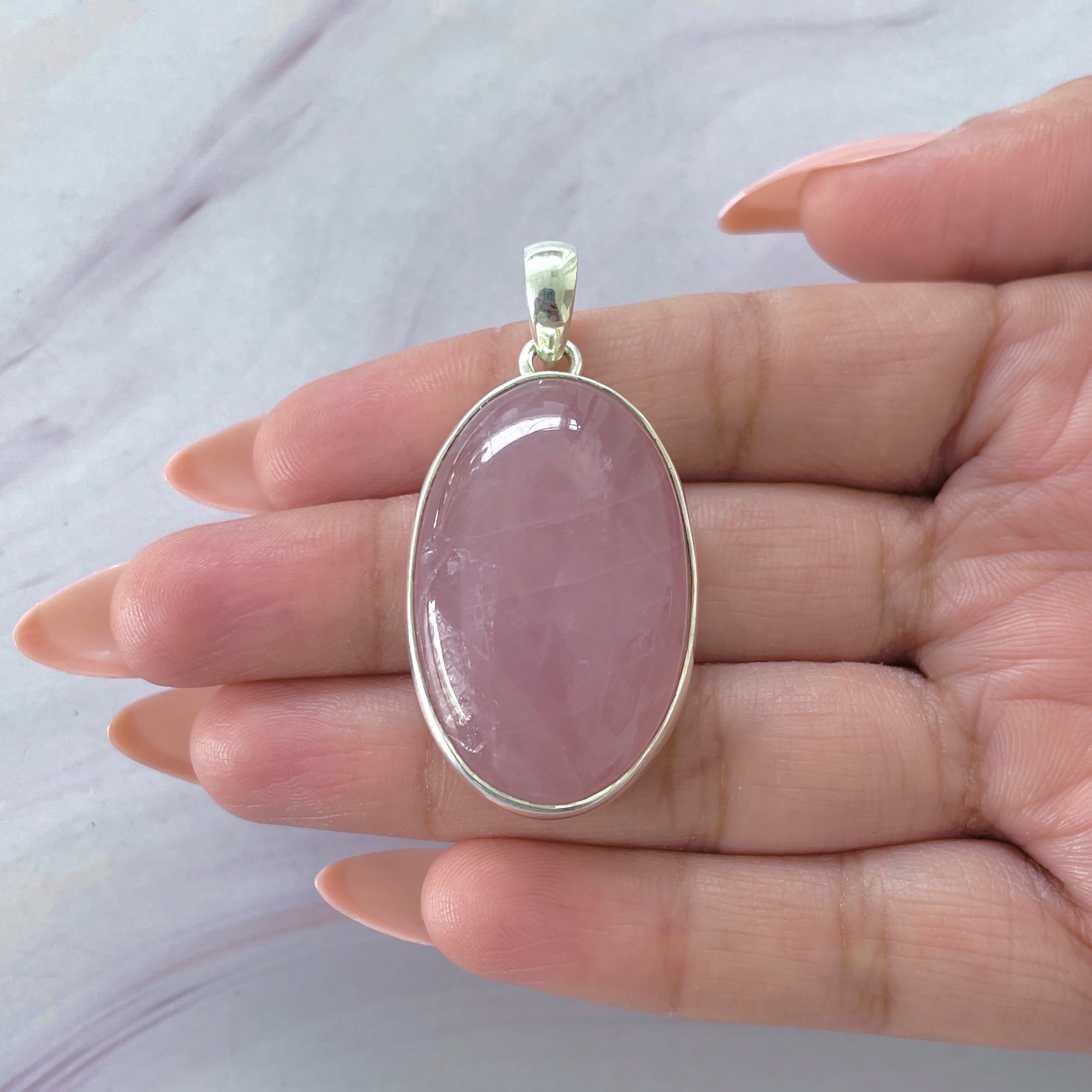 Rose Quartz Pendant-(RSQ-P-74.)