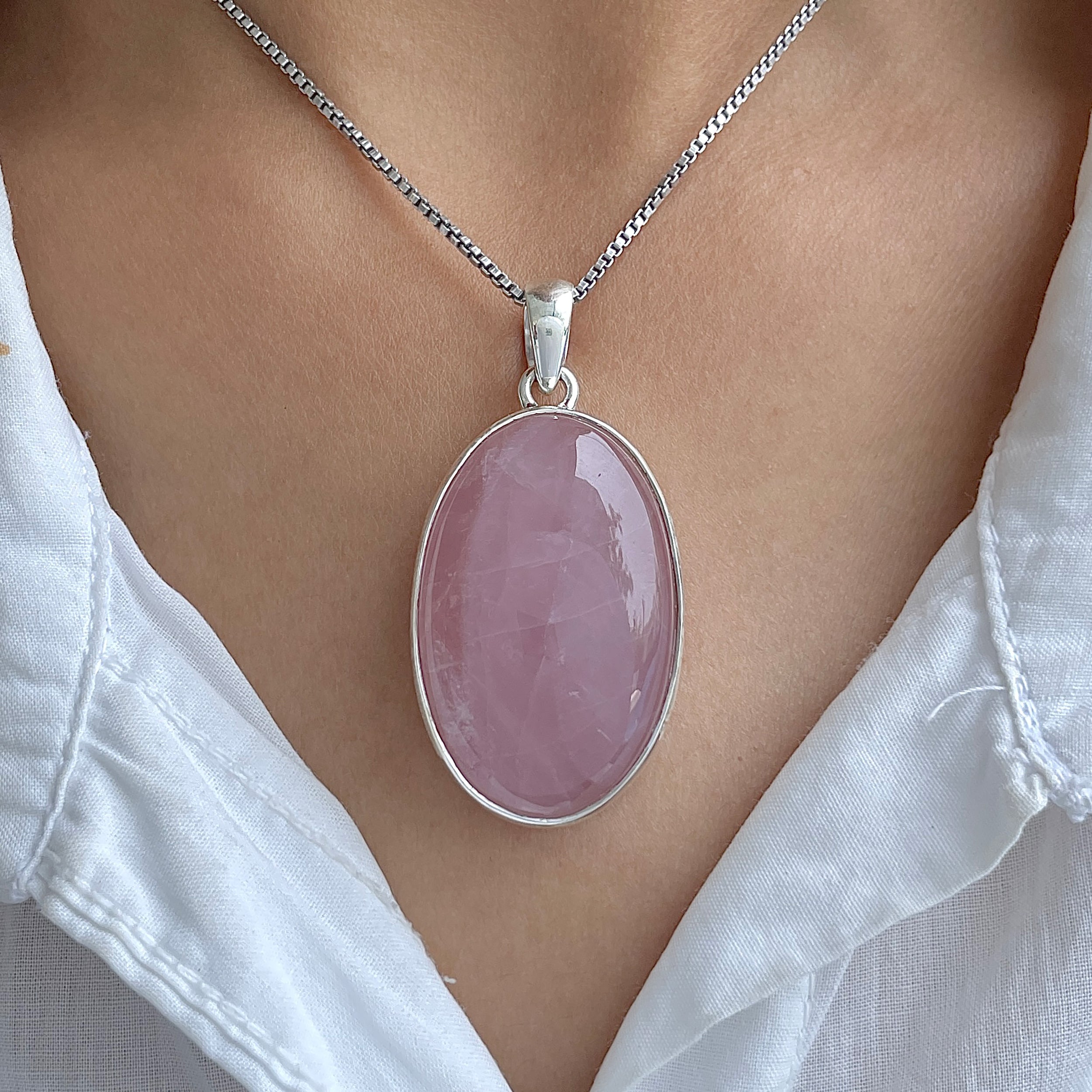 Rose Quartz Pendant-(RSQ-P-74.)