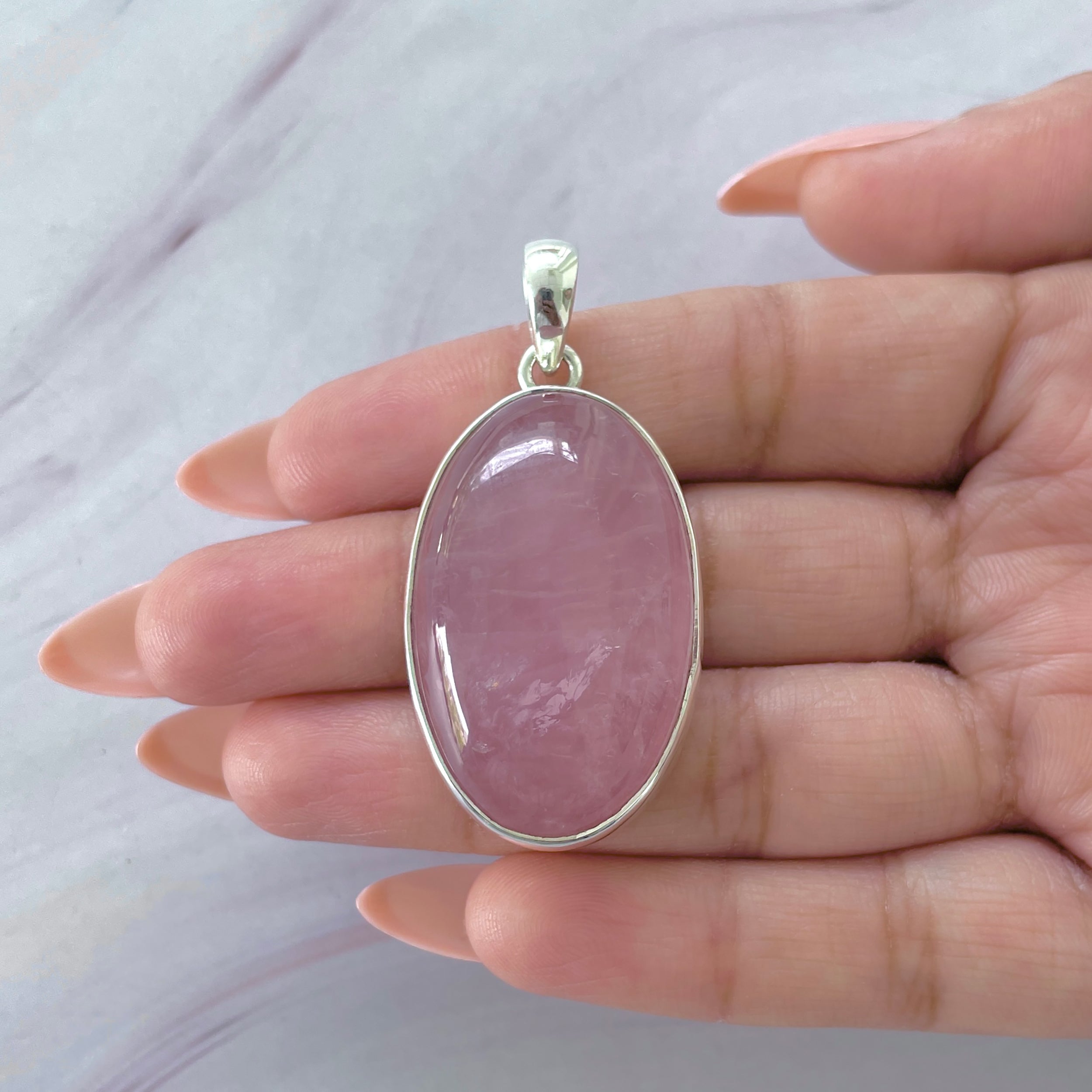 Rose Quartz Pendant-(RSQ-P-75.)