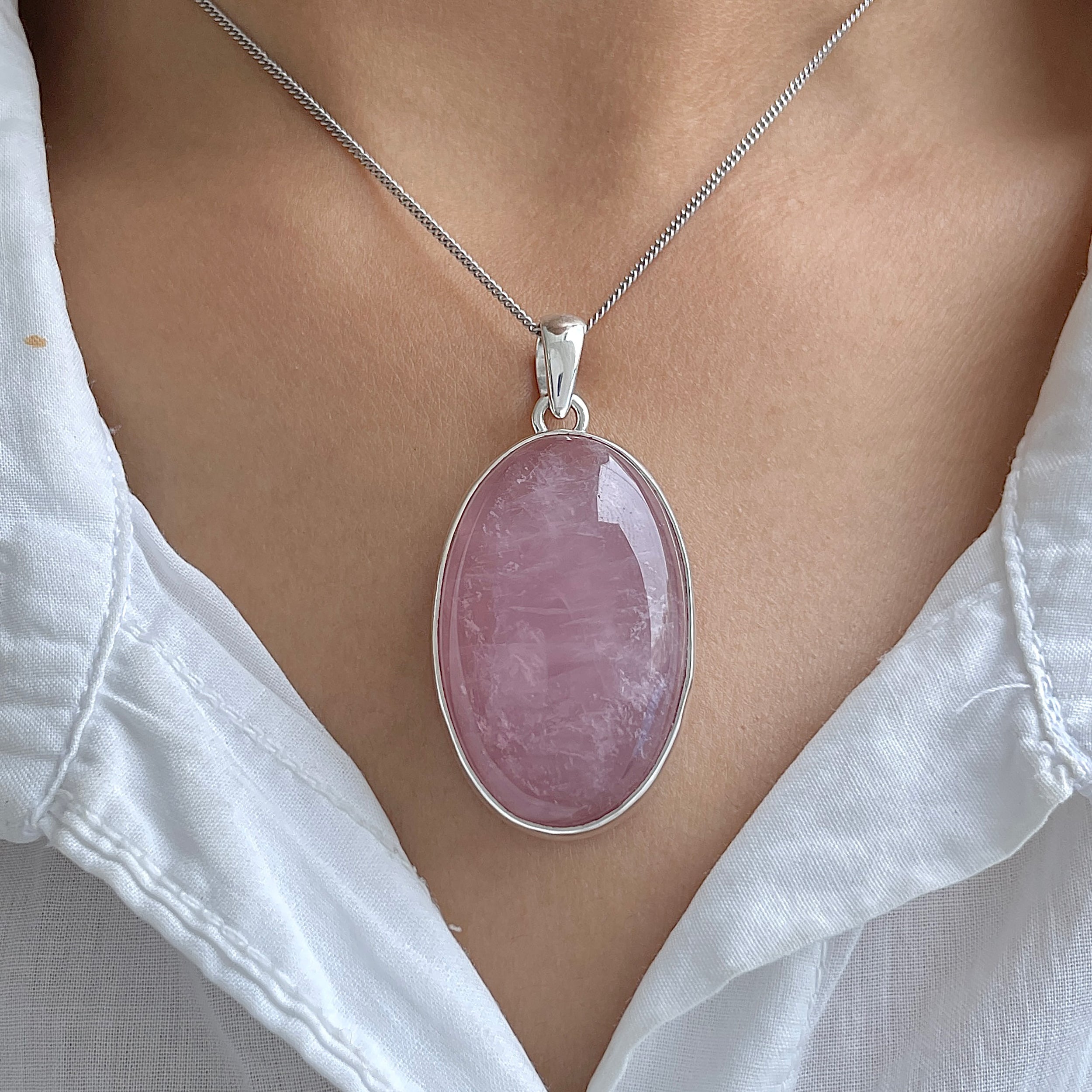 Rose Quartz Pendant-(RSQ-P-75.)