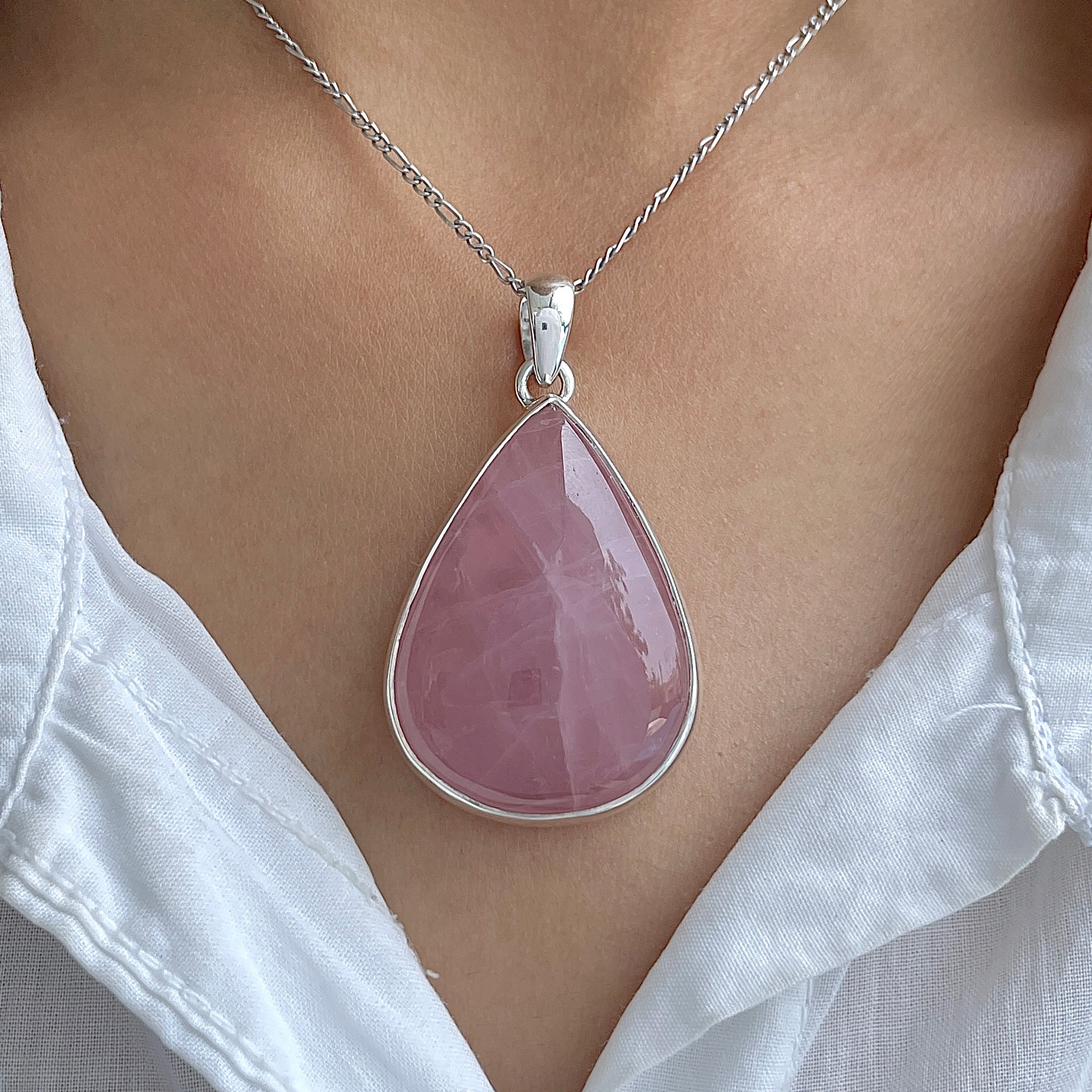 Rose Quartz Pendant-(RSQ-P-77.)