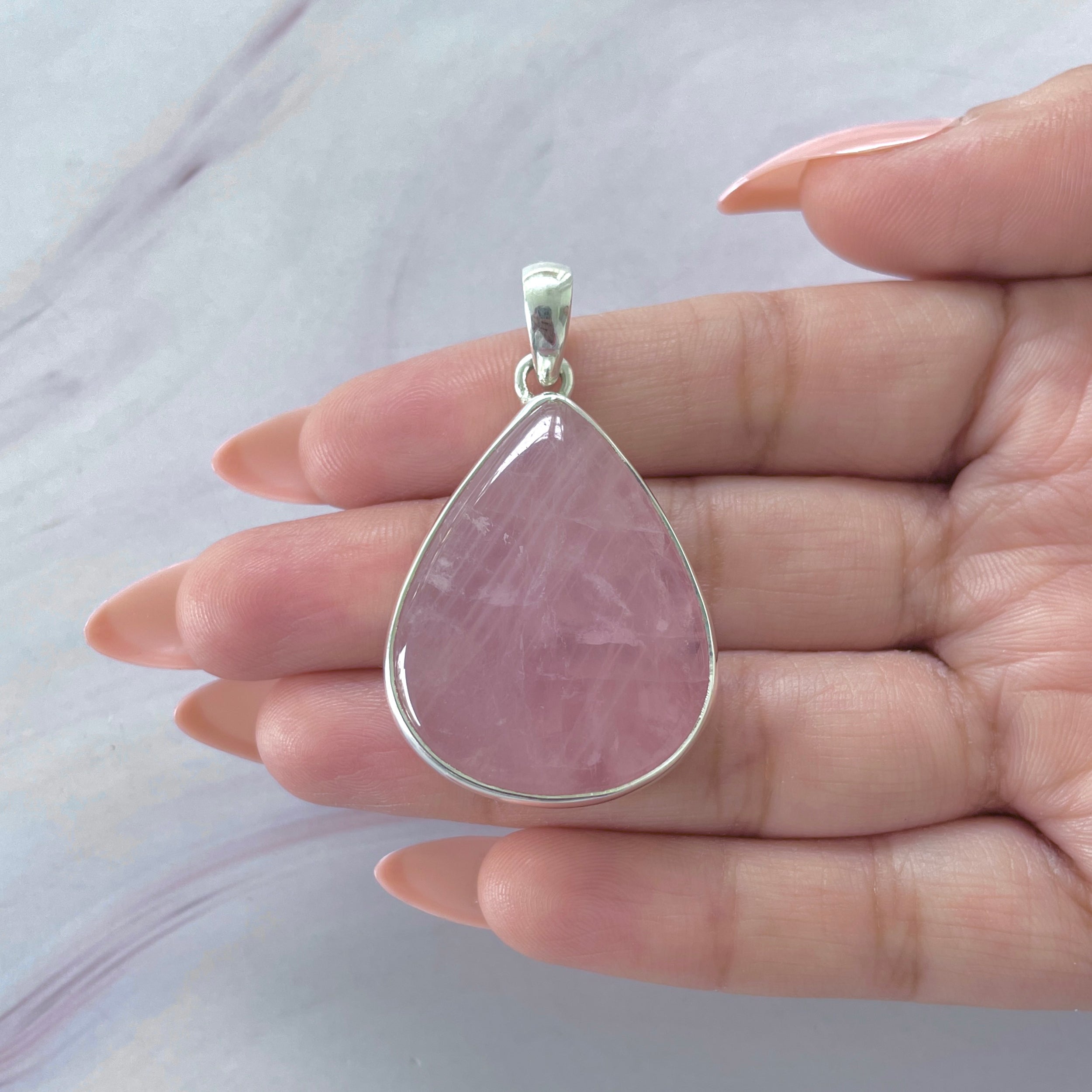 Rose Quartz Pendant-(RSQ-P-79.)