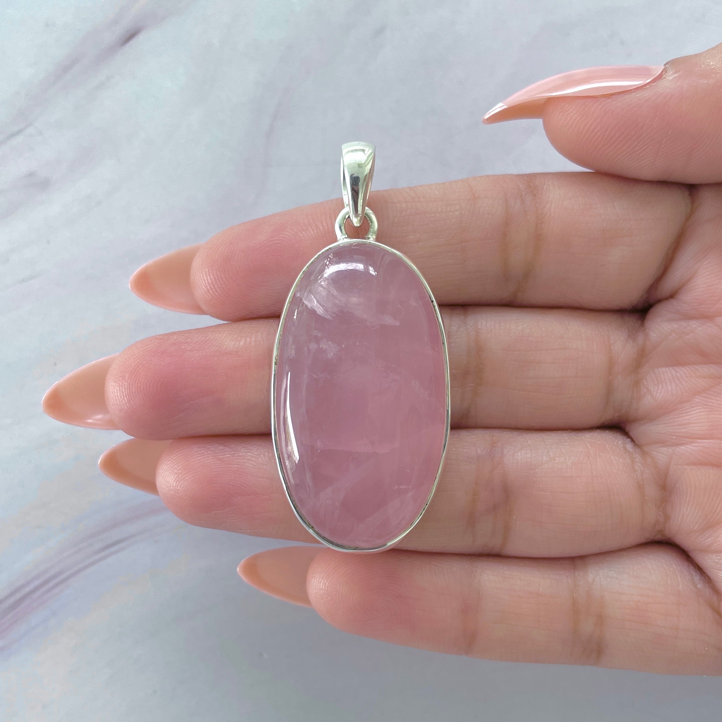 Rose Quartz Pendant-(RSQ-P-80.)