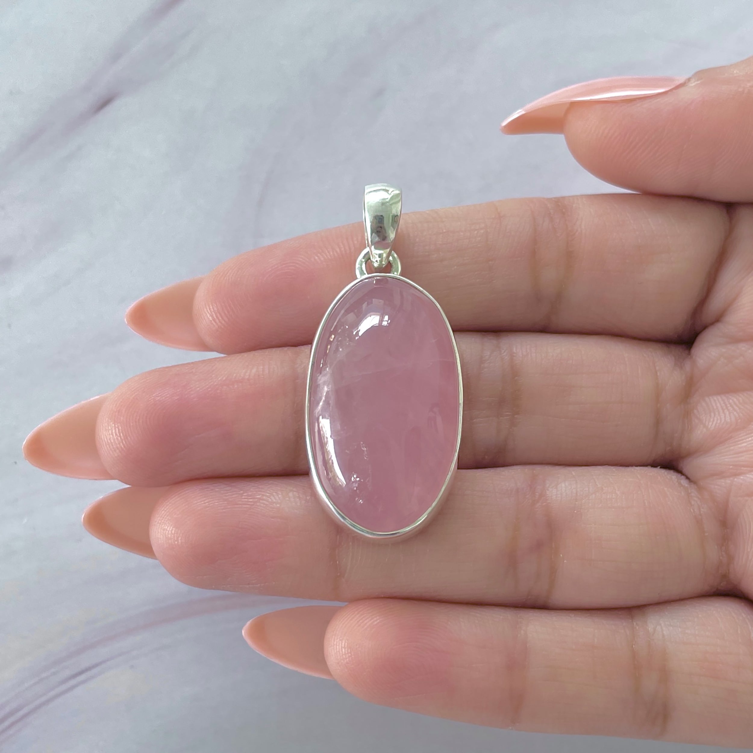 Rose Quartz Pendant-(RSQ-P-81.)