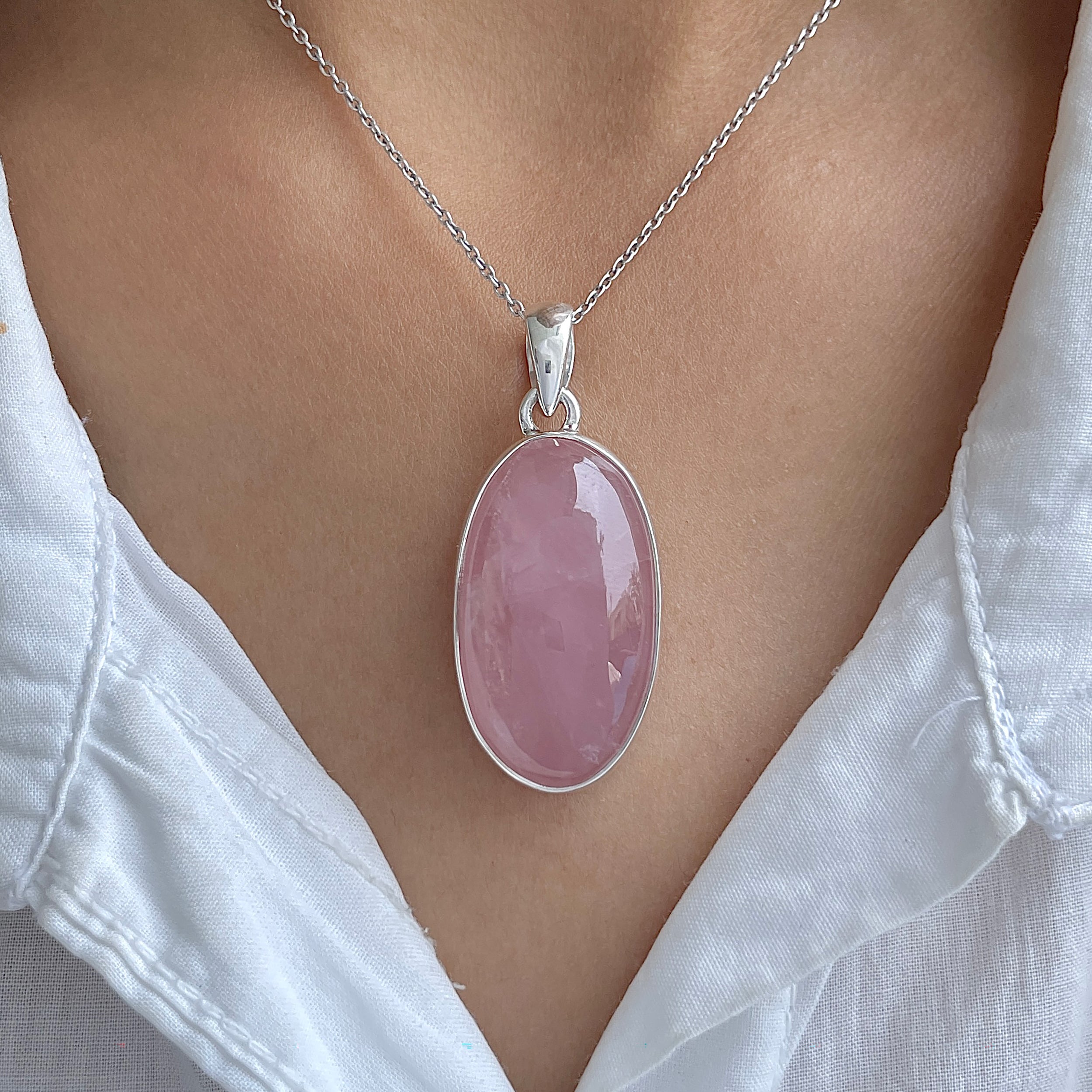 Rose Quartz Pendant-(RSQ-P-81.)