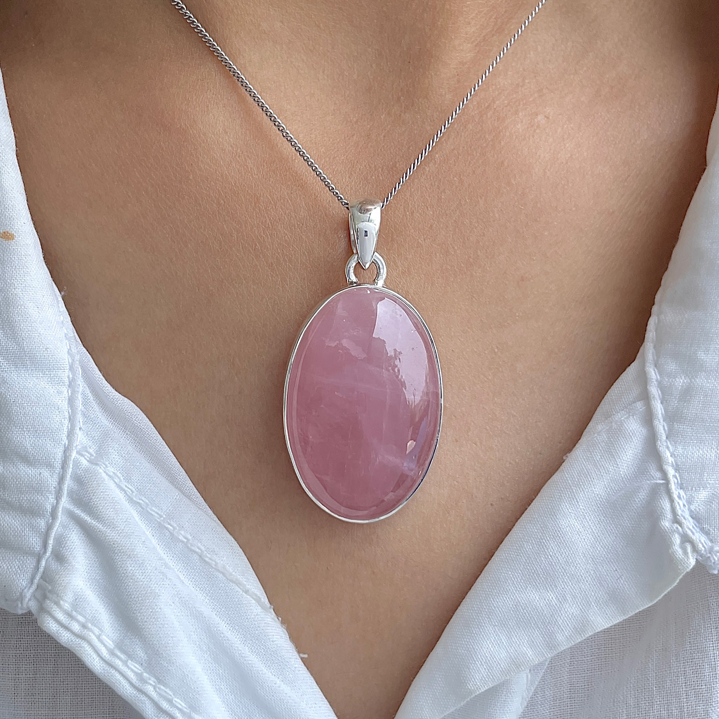 Rose Quartz Pendant-(RSQ-P-83.)