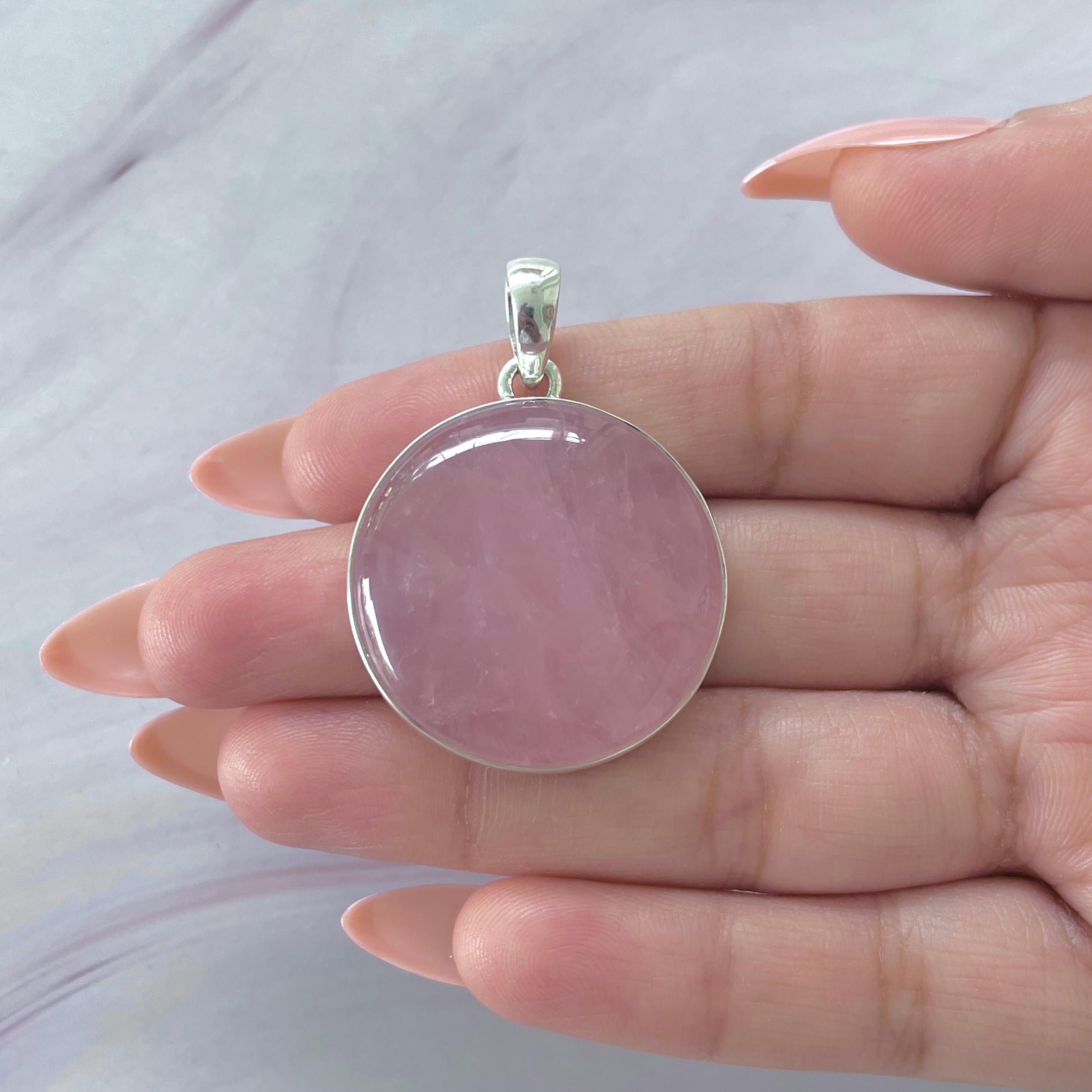 Rose Quartz Pendant-(RSQ-P-84.)