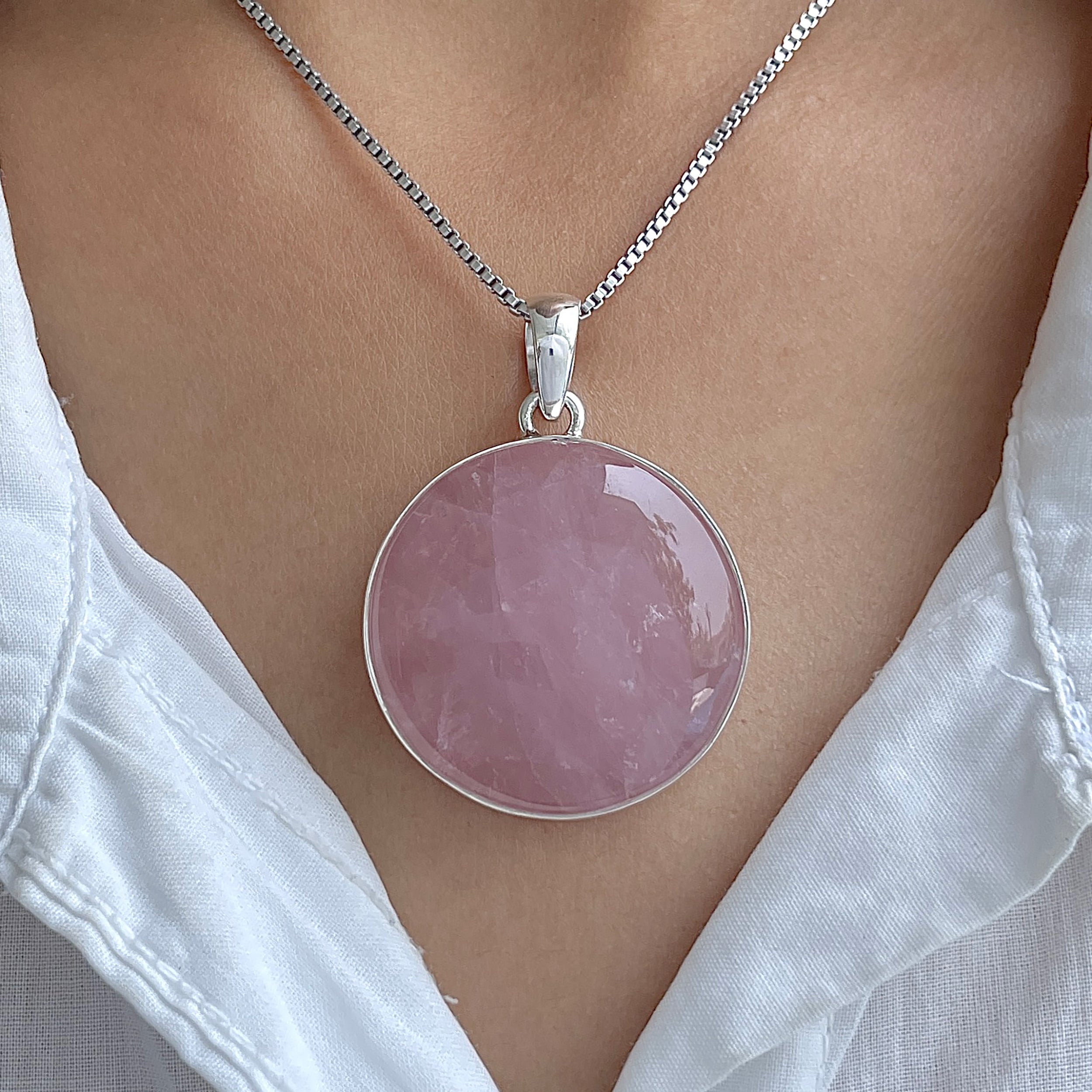 Rose Quartz Pendant-(RSQ-P-84.)
