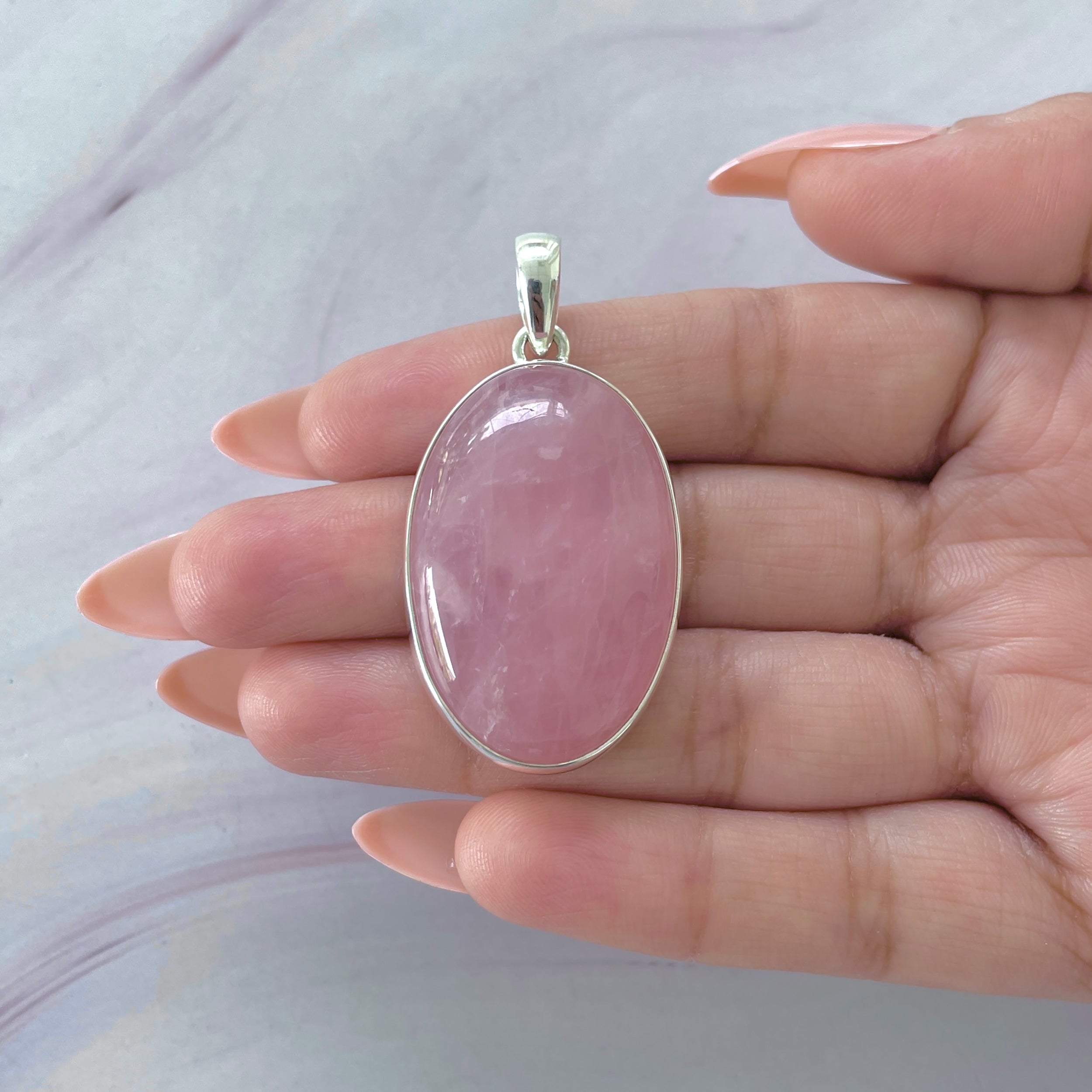 Rose Quartz Pendant-(RSQ-P-86.)