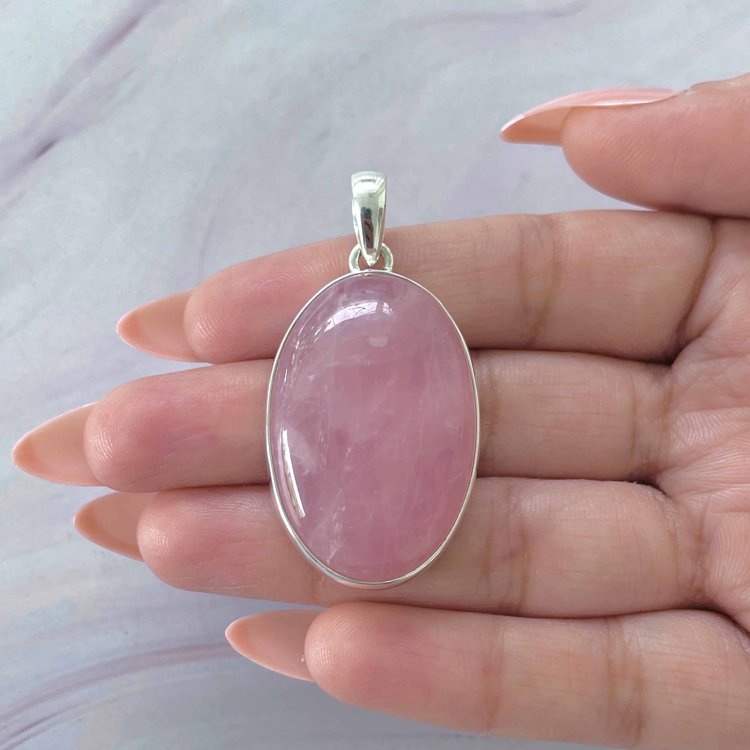 Rose Quartz Pendant-(RSQ-P-86.)