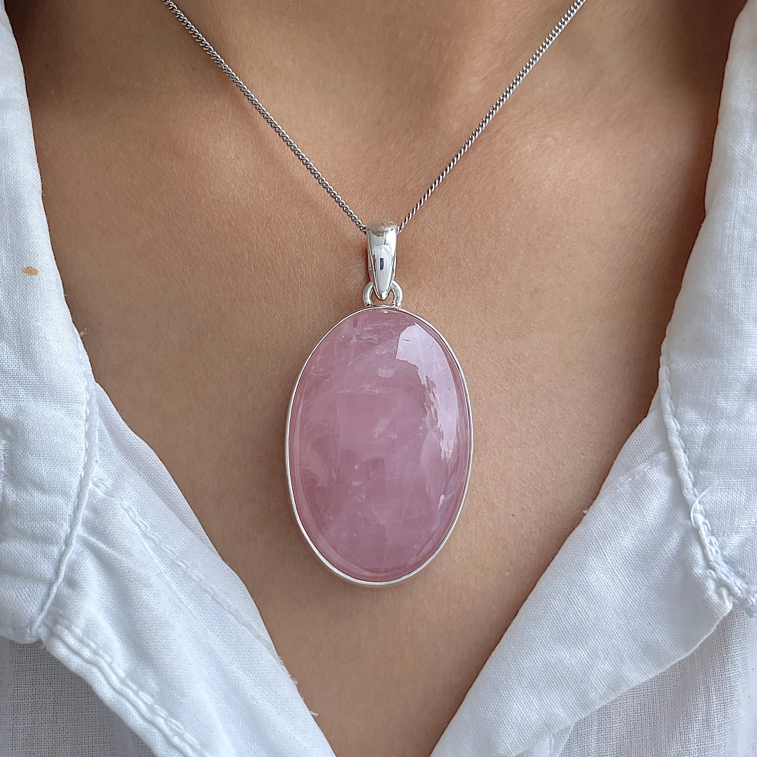 Rose Quartz Pendant-(RSQ-P-86.)