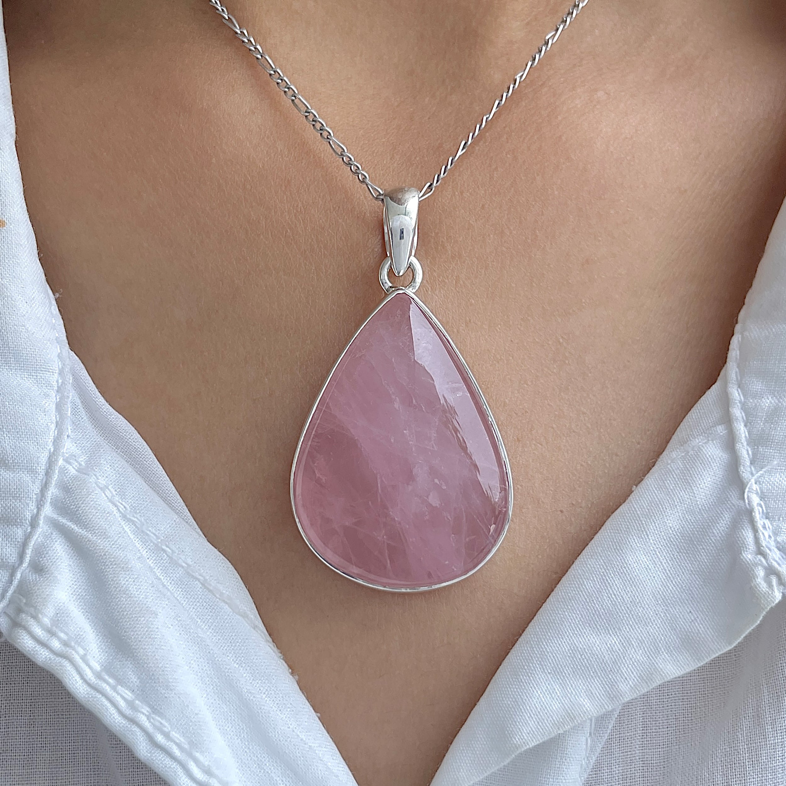 Rose Quartz Pendant-(RSQ-P-87.)