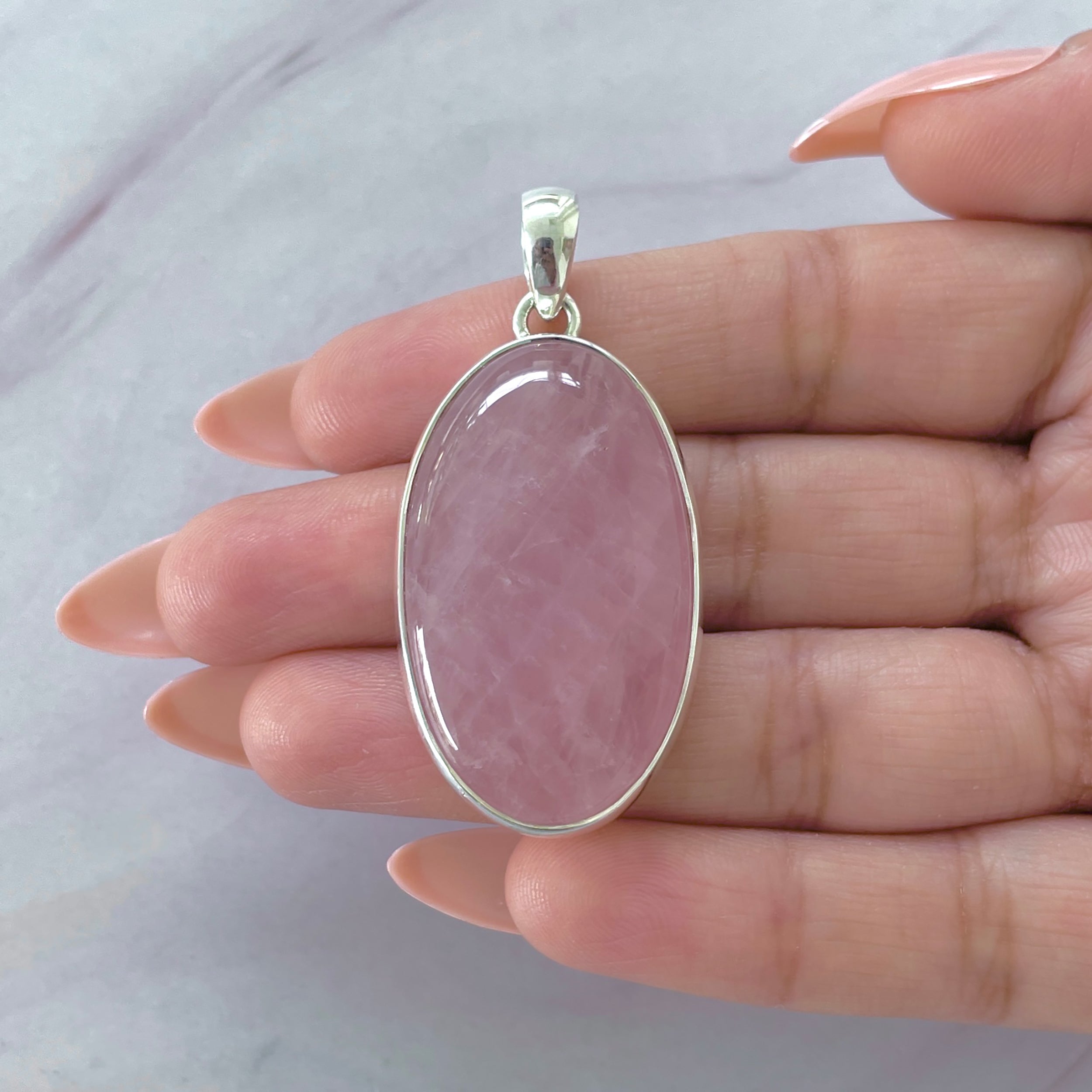 Rose Quartz Pendant-(RSQ-P-89.)