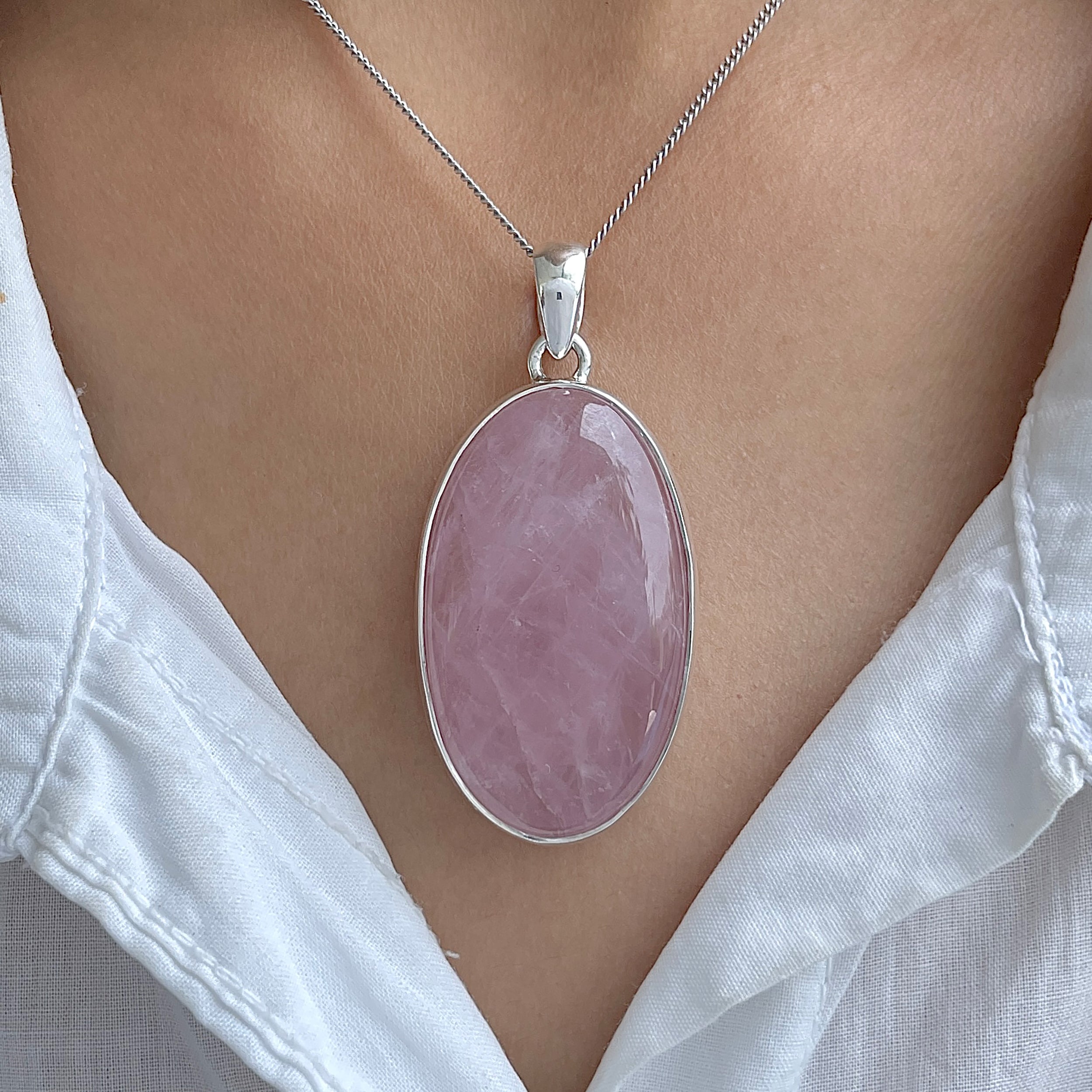 Rose Quartz Pendant-(RSQ-P-89.)