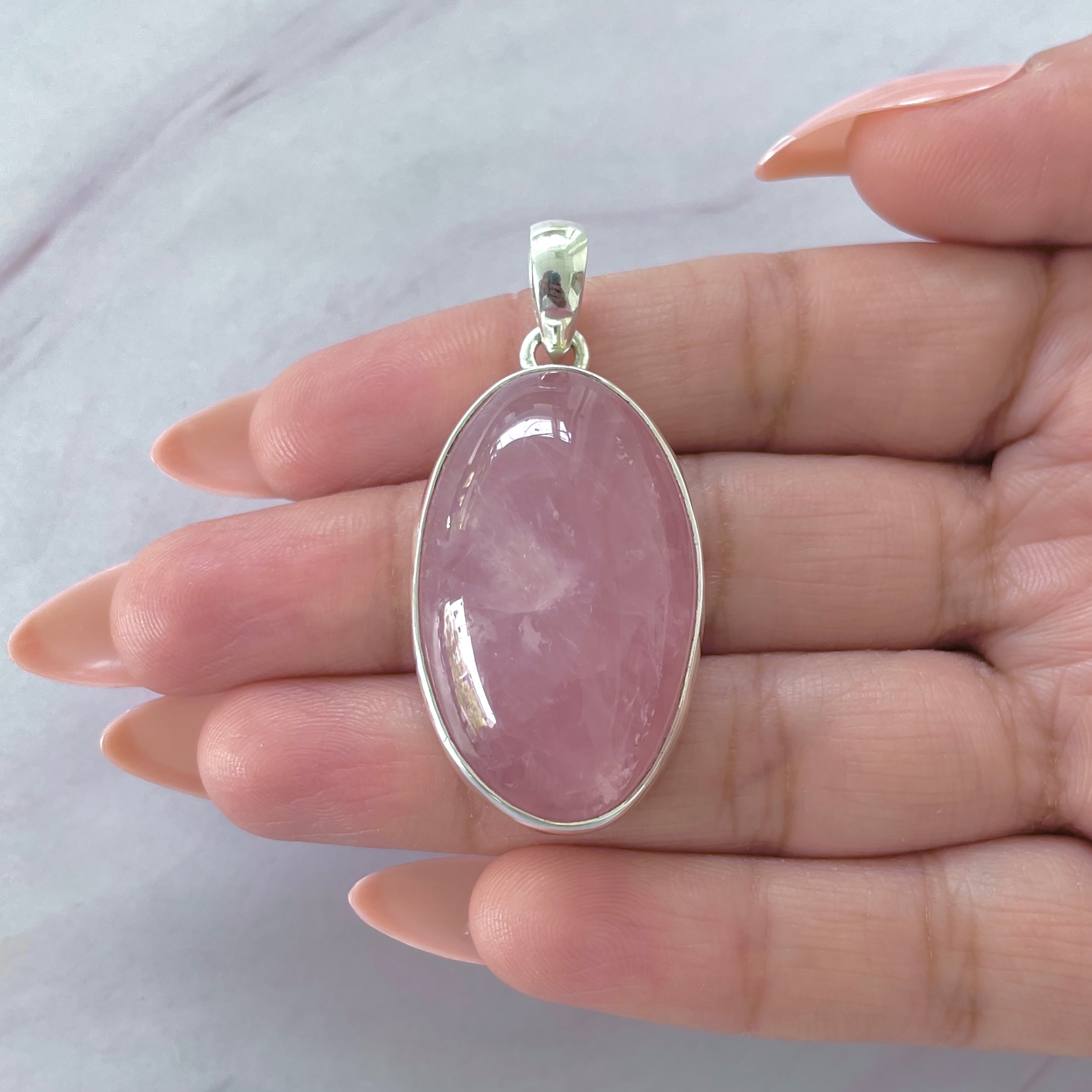 Rose Quartz Pendant-(RSQ-P-90.)
