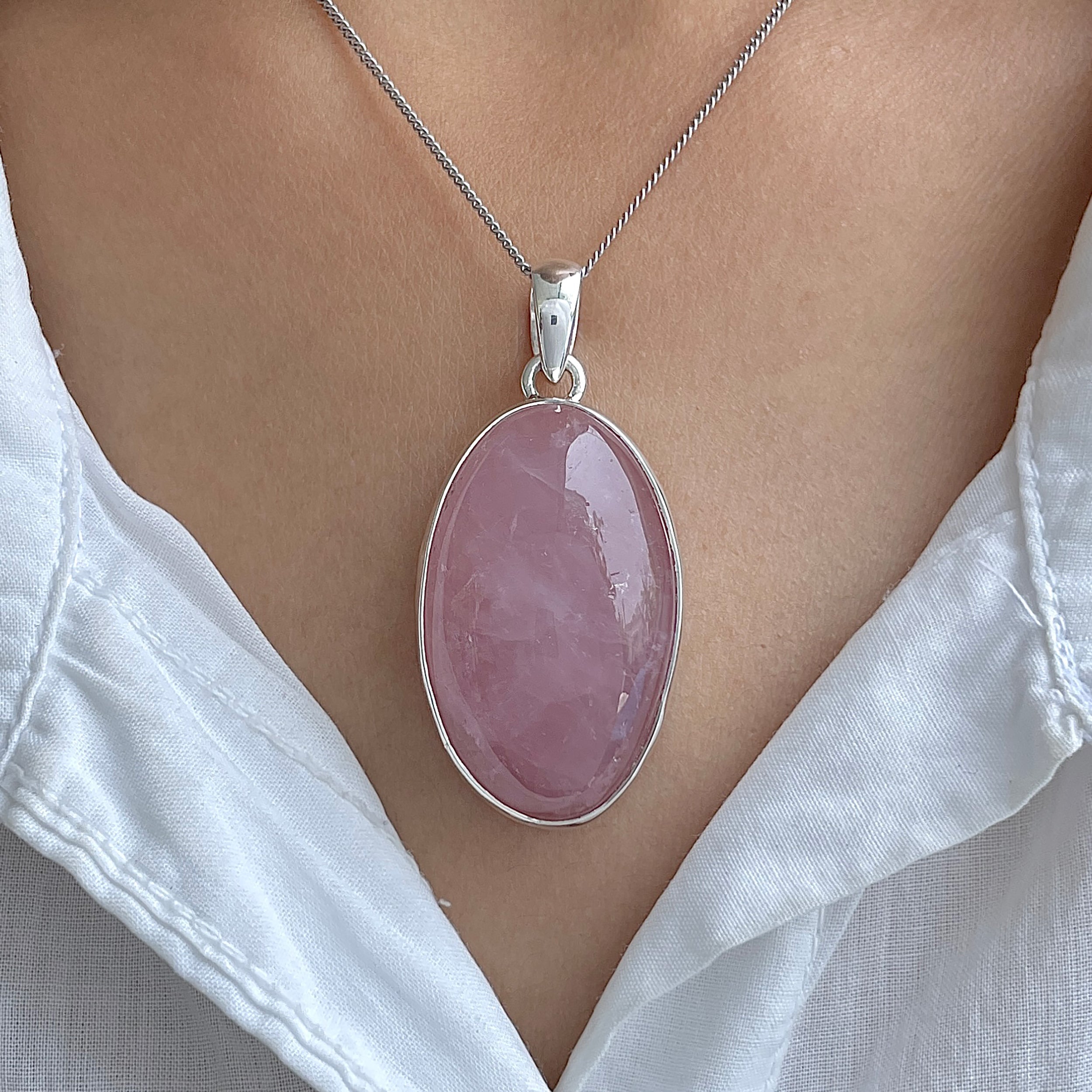 Rose Quartz Pendant-(RSQ-P-90.)