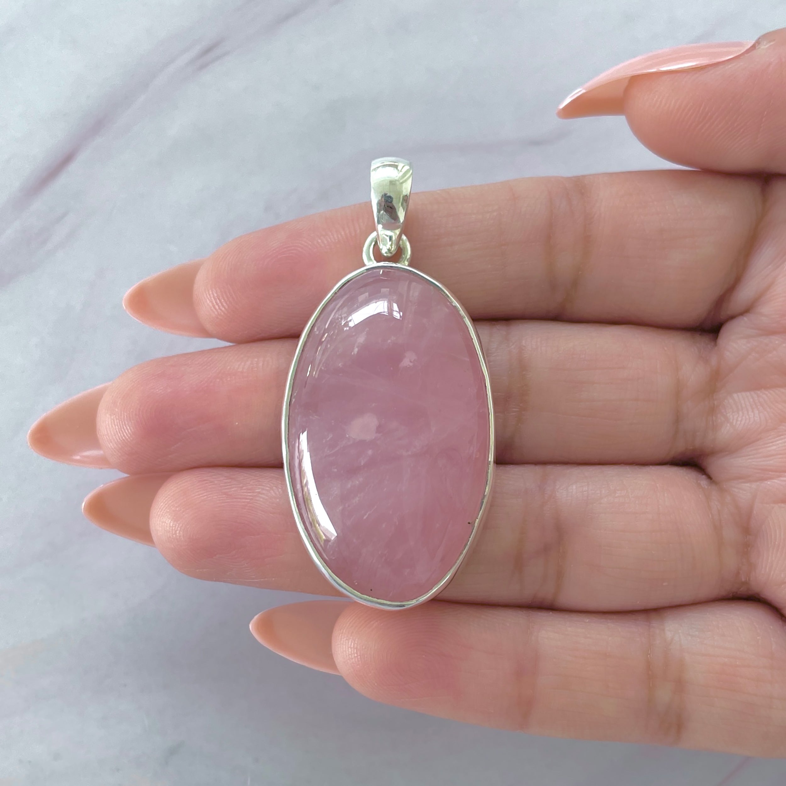 Rose Quartz Pendant-(RSQ-P-91.)