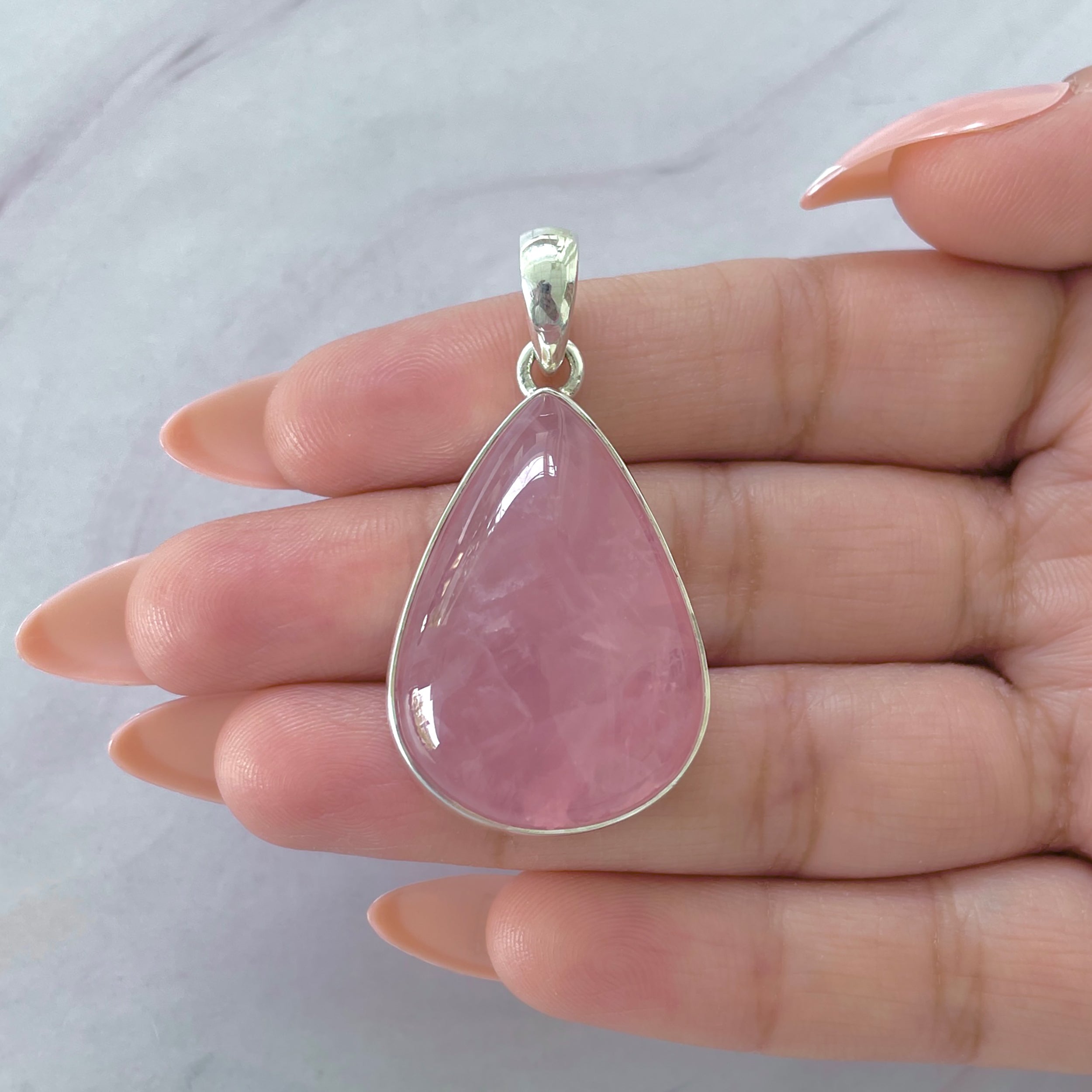 Rose Quartz Pendant-(RSQ-P-92.)