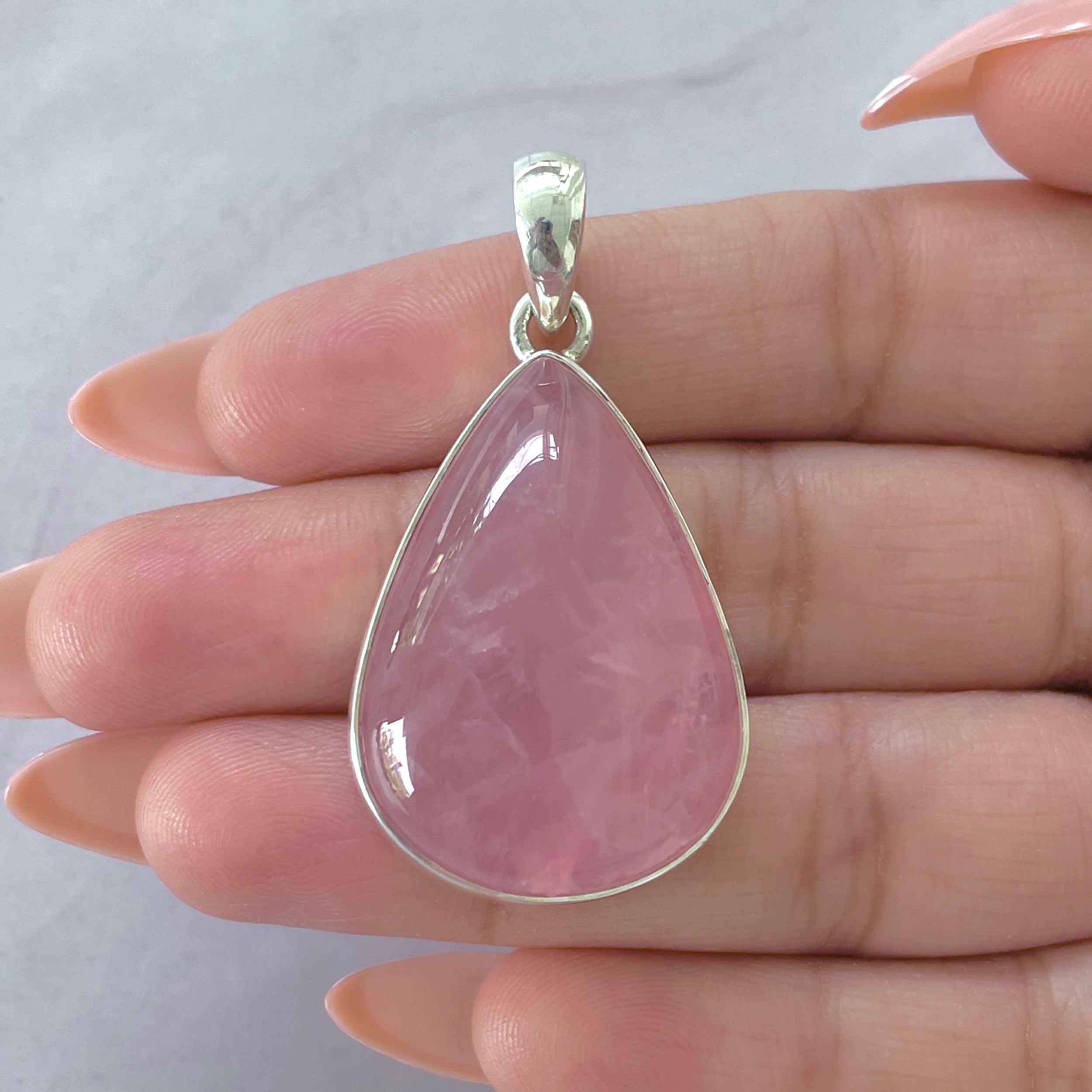 Rose Quartz Pendant-(RSQ-P-92.)