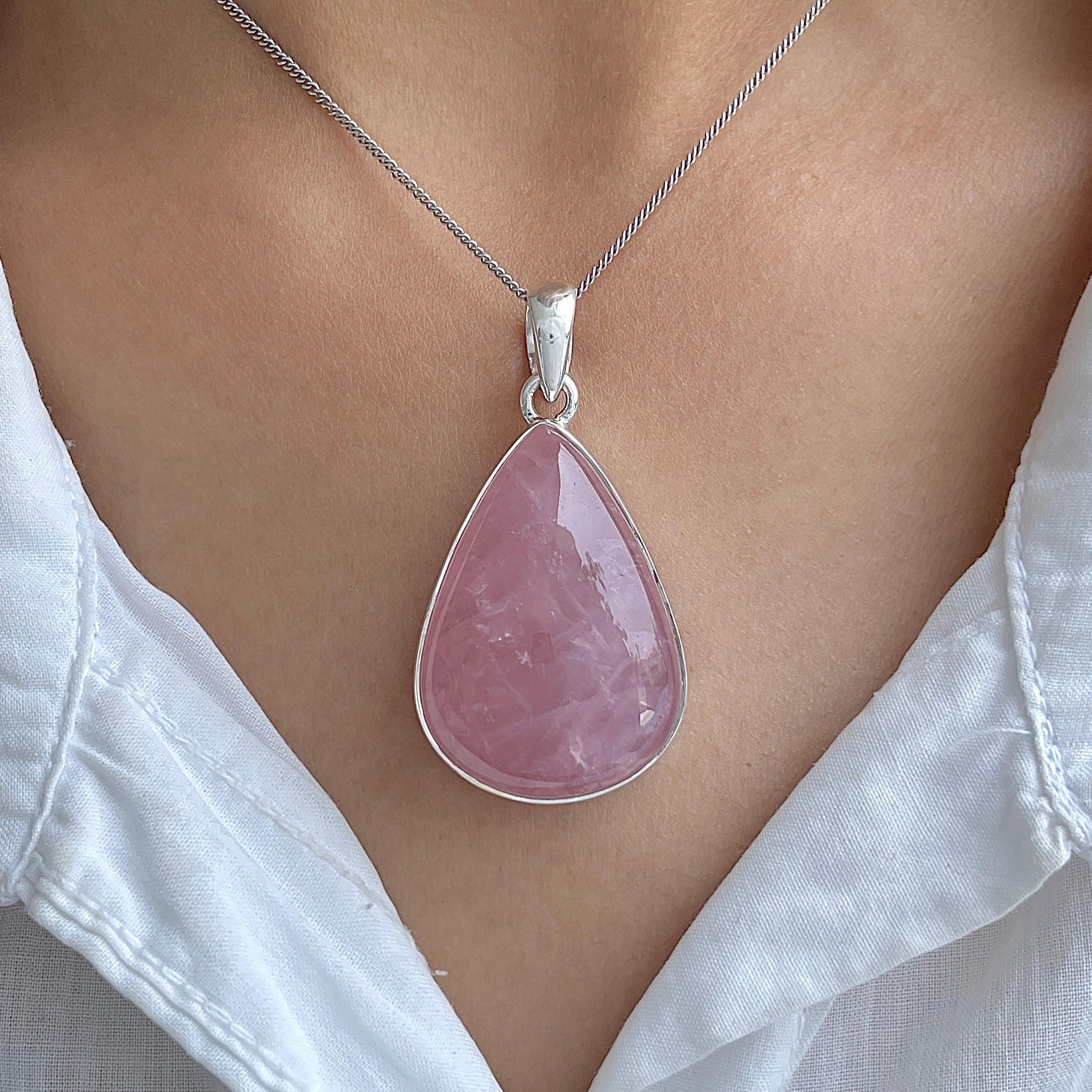 Rose Quartz Pendant-(RSQ-P-92.)