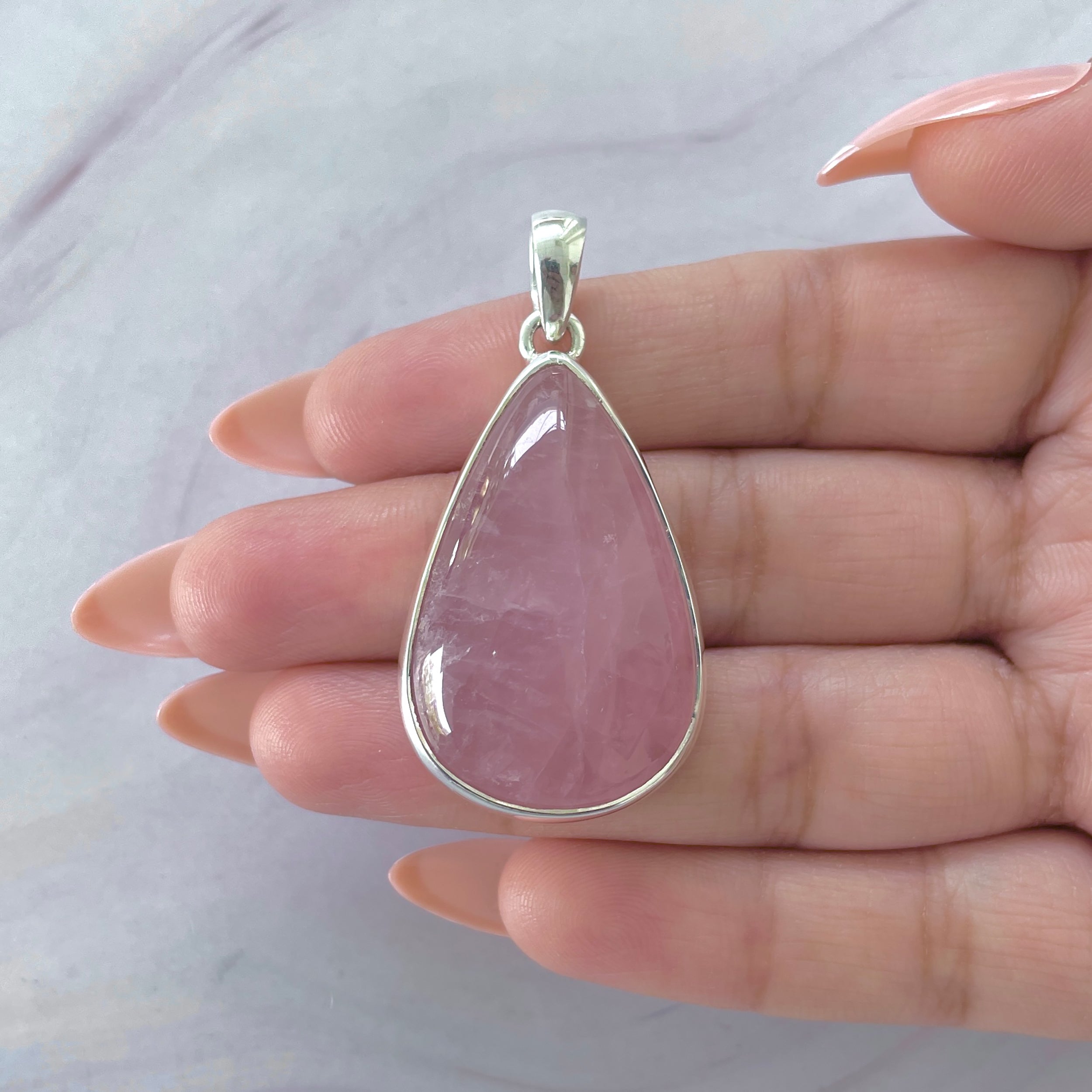 Rose Quartz Pendant-(RSQ-P-93.)