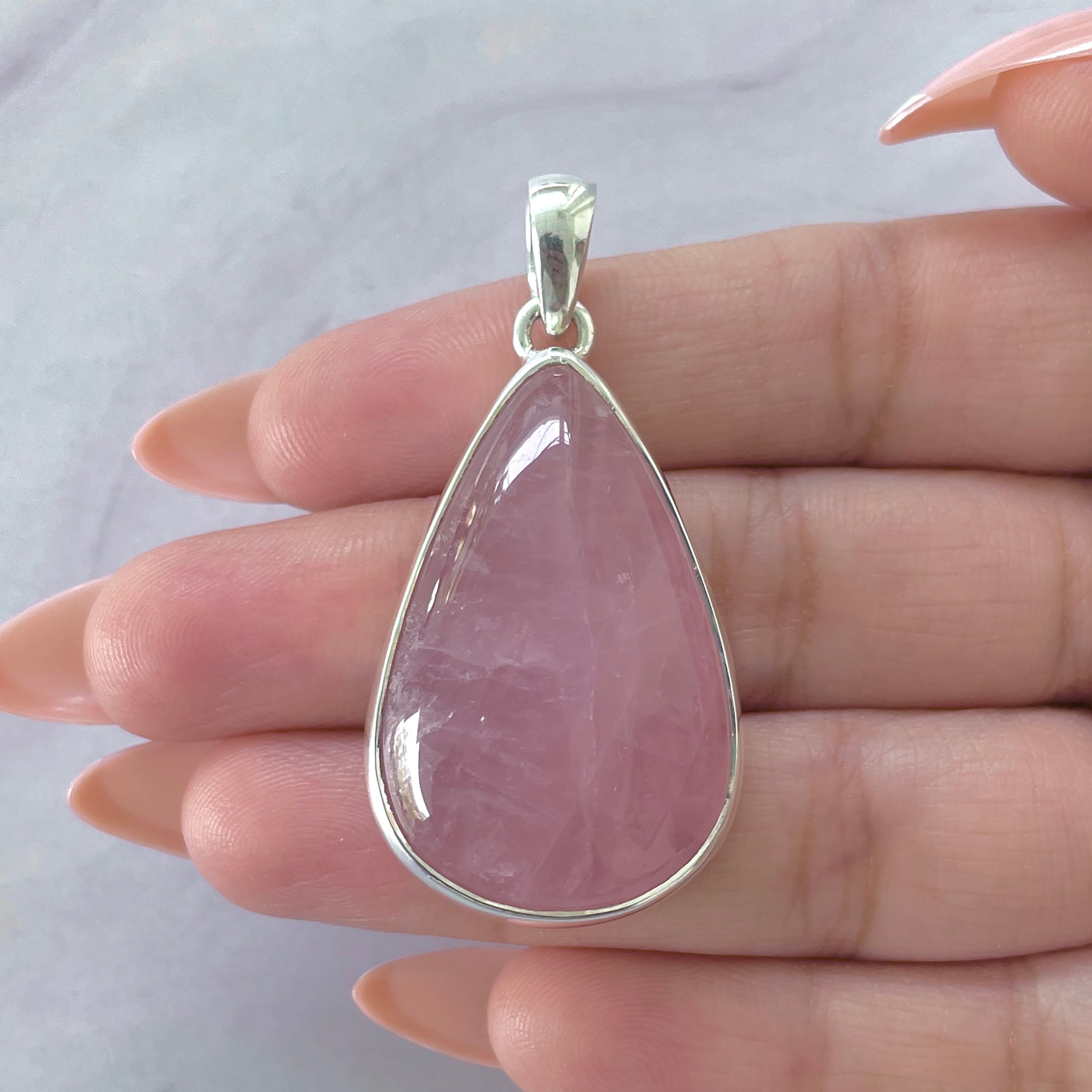 Rose Quartz Pendant-(RSQ-P-93.)