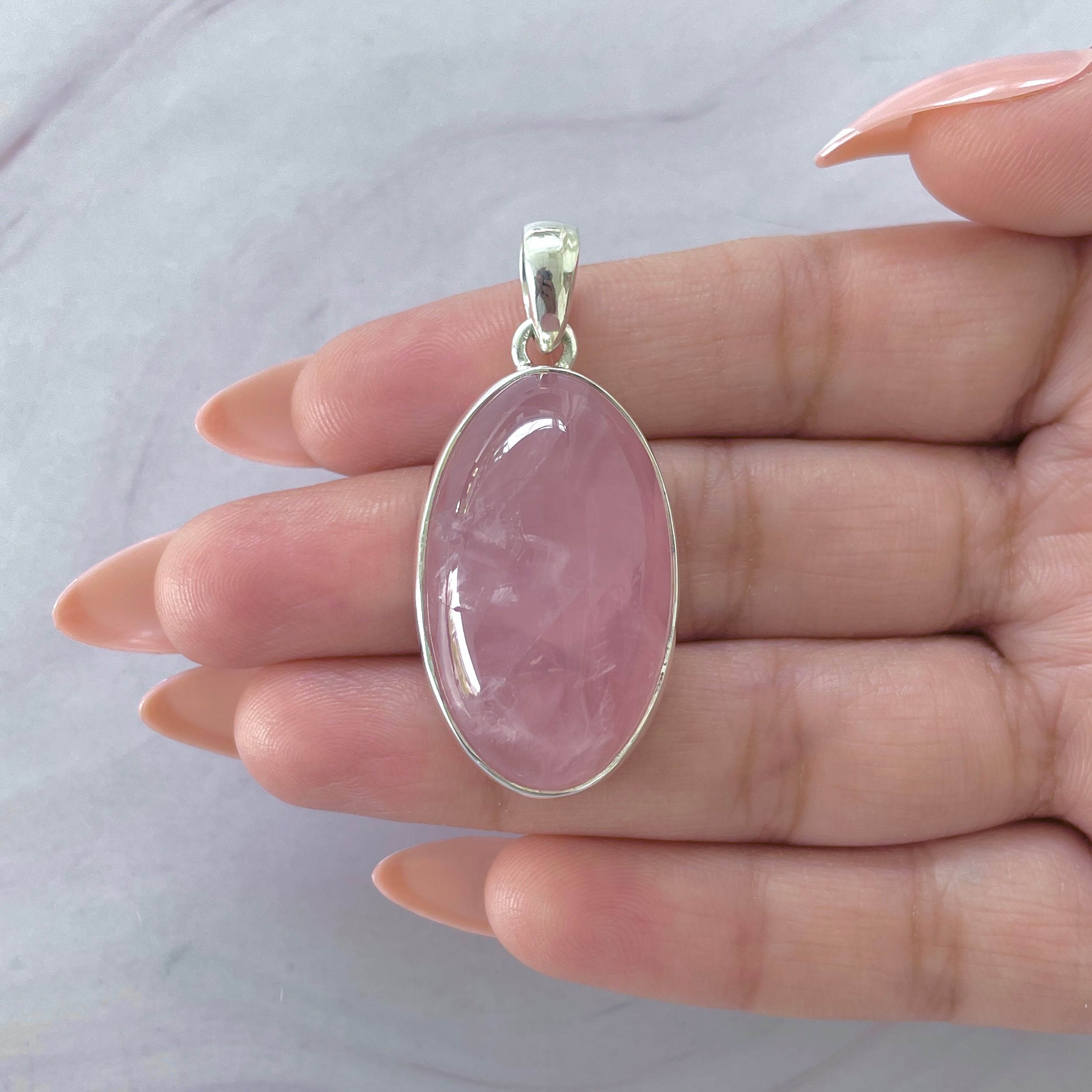 Rose Quartz Pendant-(RSQ-P-94.)
