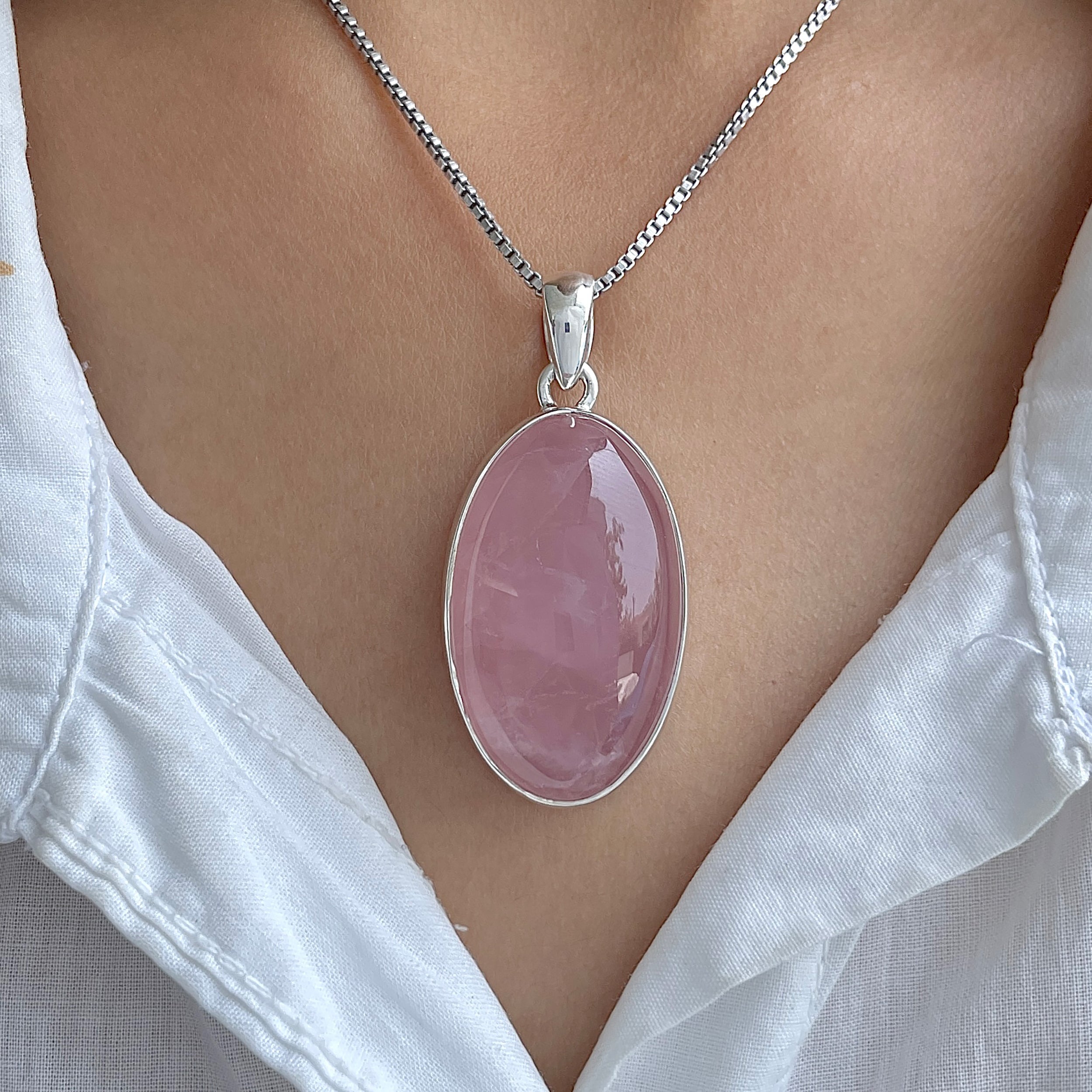 Rose Quartz Pendant-(RSQ-P-94.)
