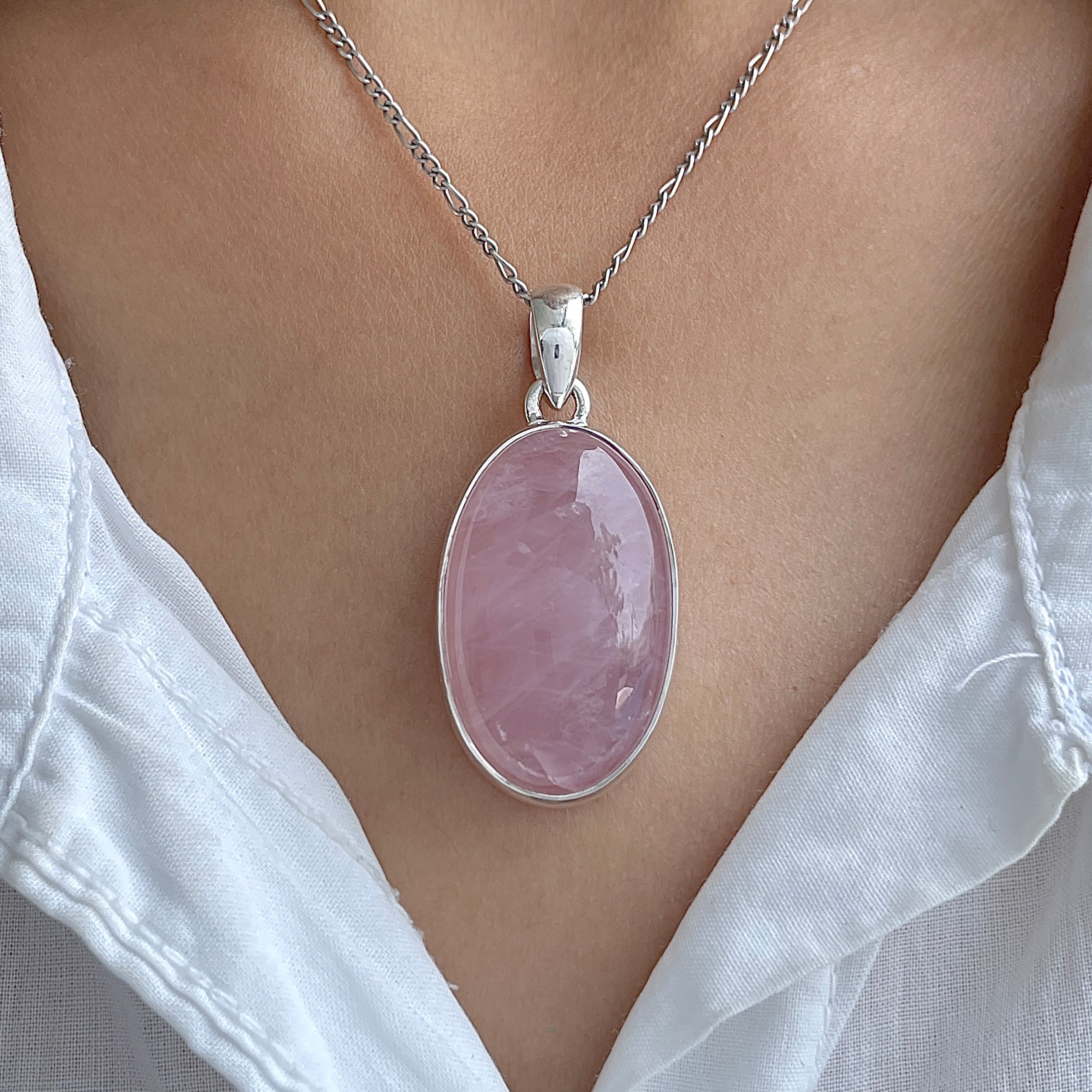 Rose Quartz Pendant-(RSQ-P-96.)