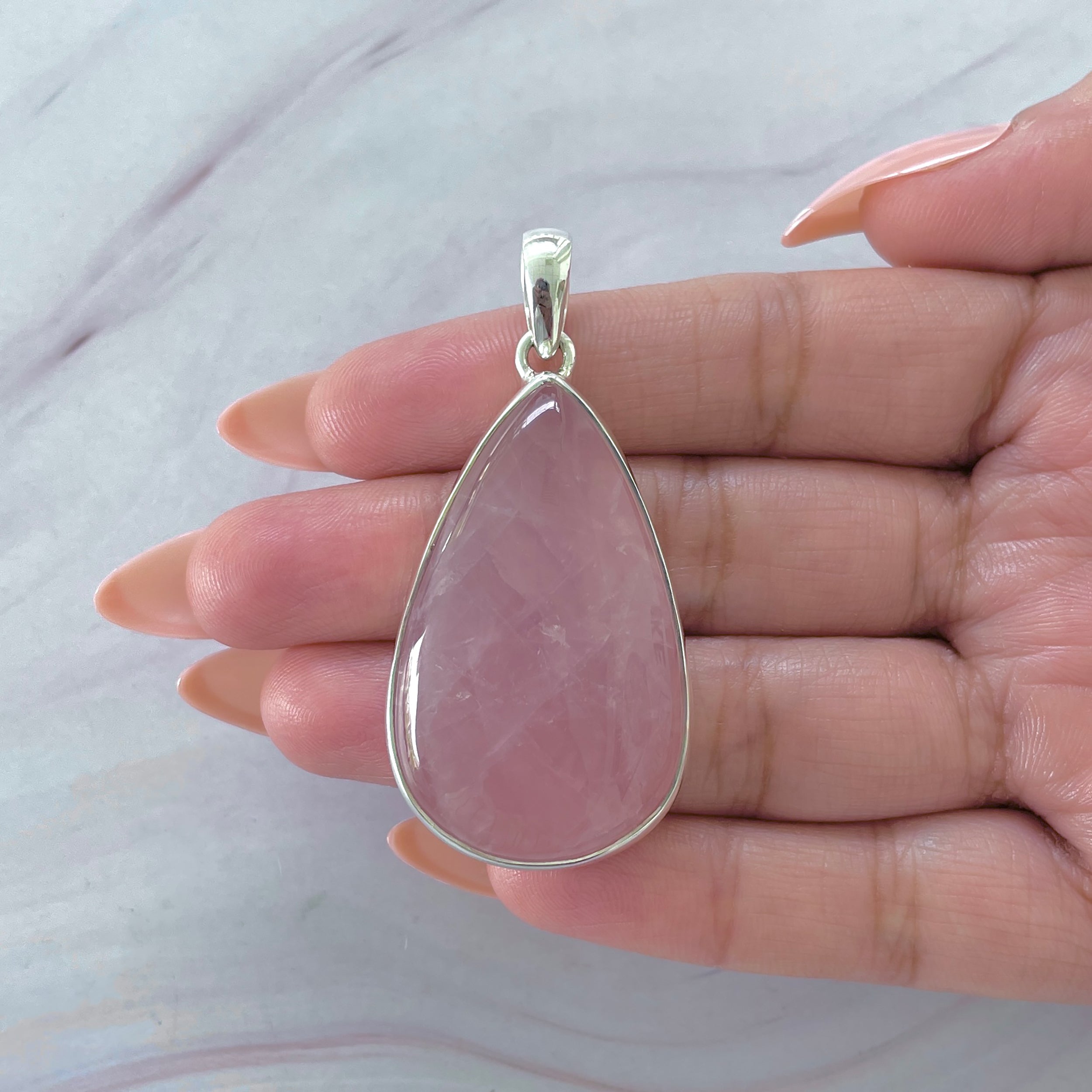 Rose Quartz Pendant-(RSQ-P-98.)