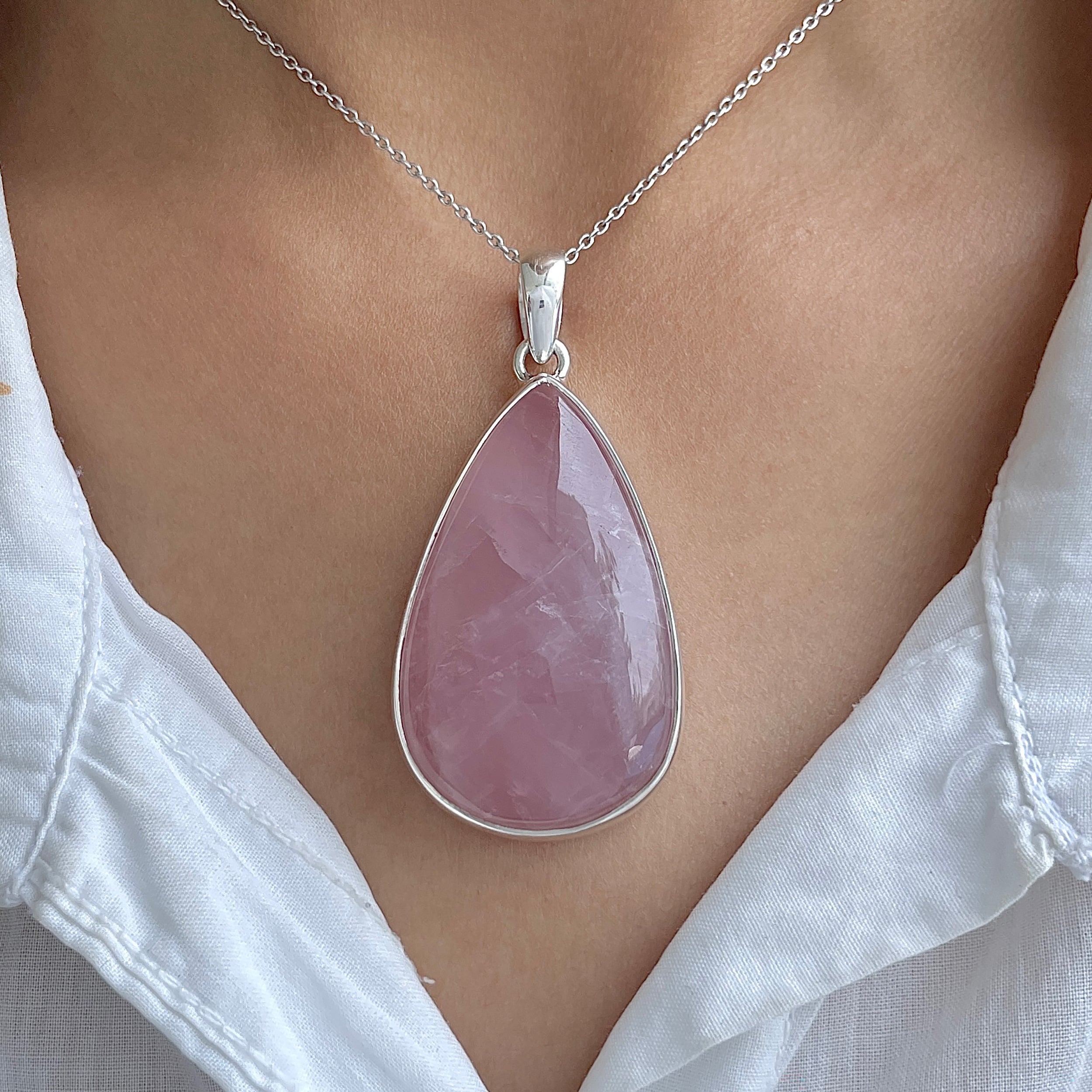 Rose Quartz Pendant-(RSQ-P-98.)