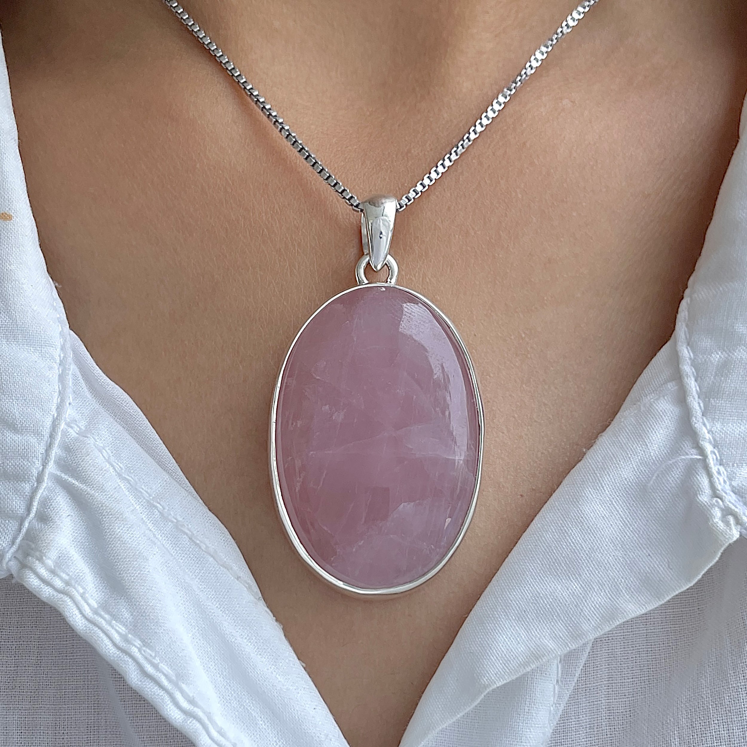 Rose Quartz Pendant-(RSQ-P-99.)