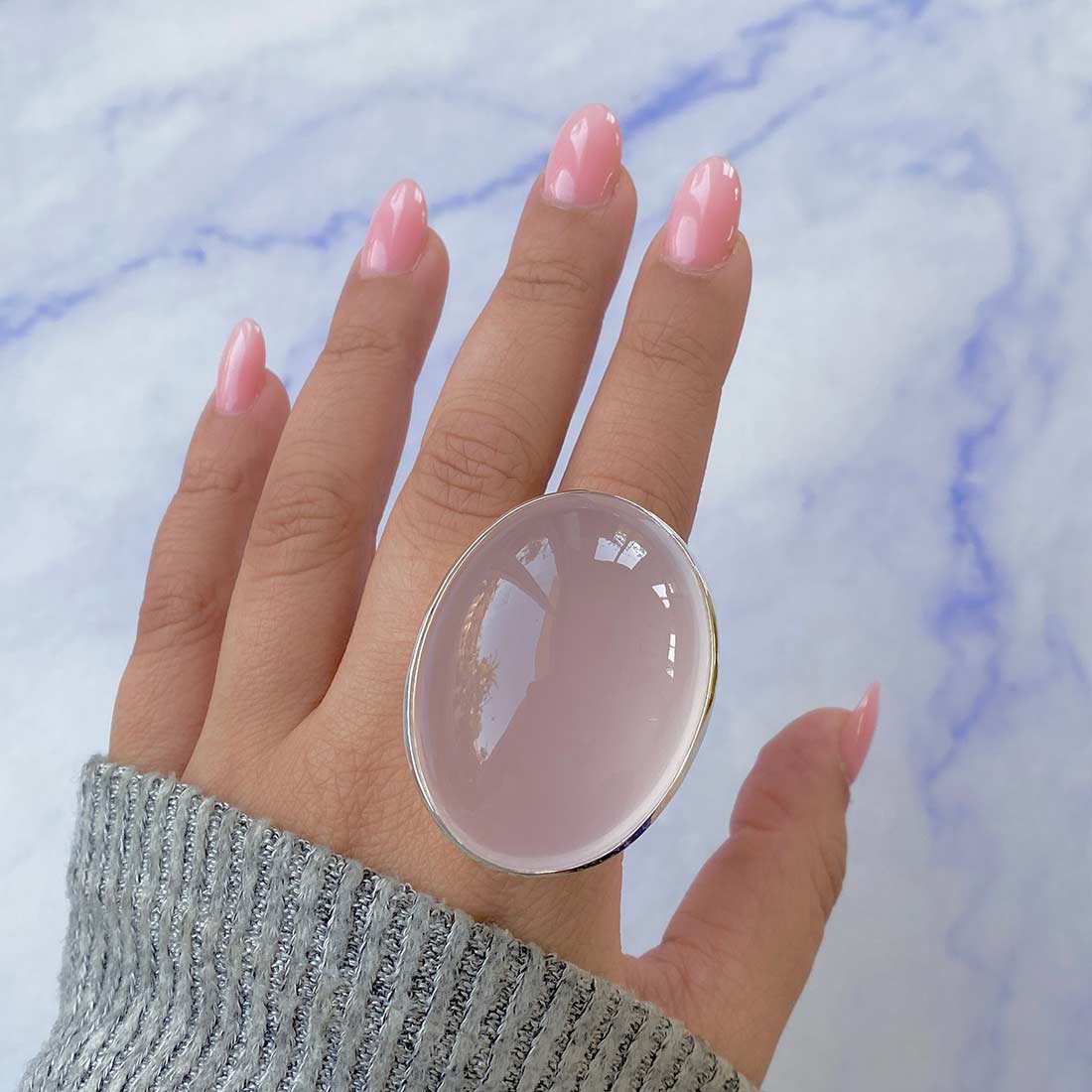 Rose Quartz Ring-(RSQ-R-38.)