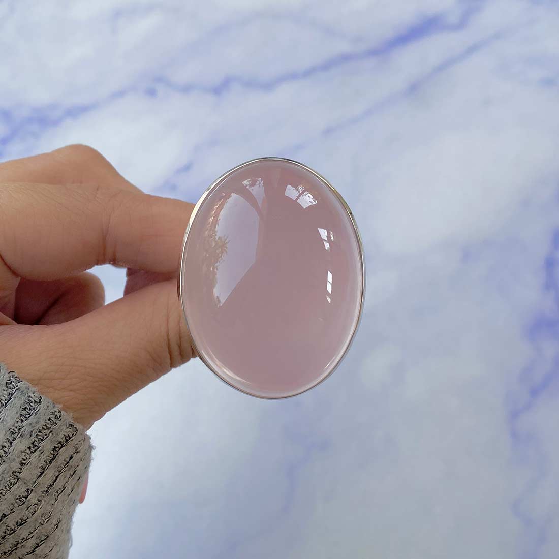 Rose Quartz Ring-(RSQ-R-38.)