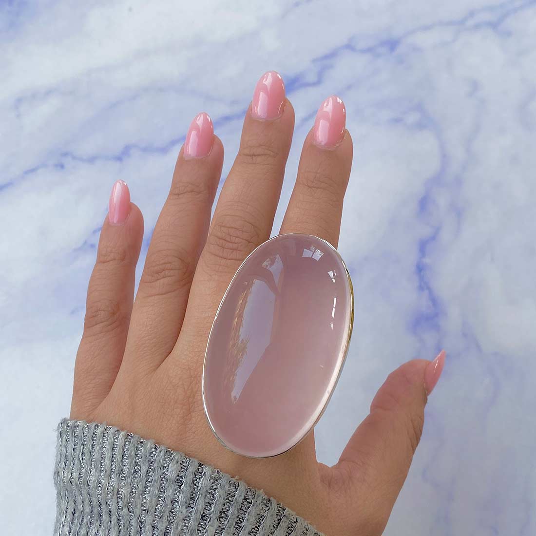 Rose Quartz Ring-(RSQ-R-39.)