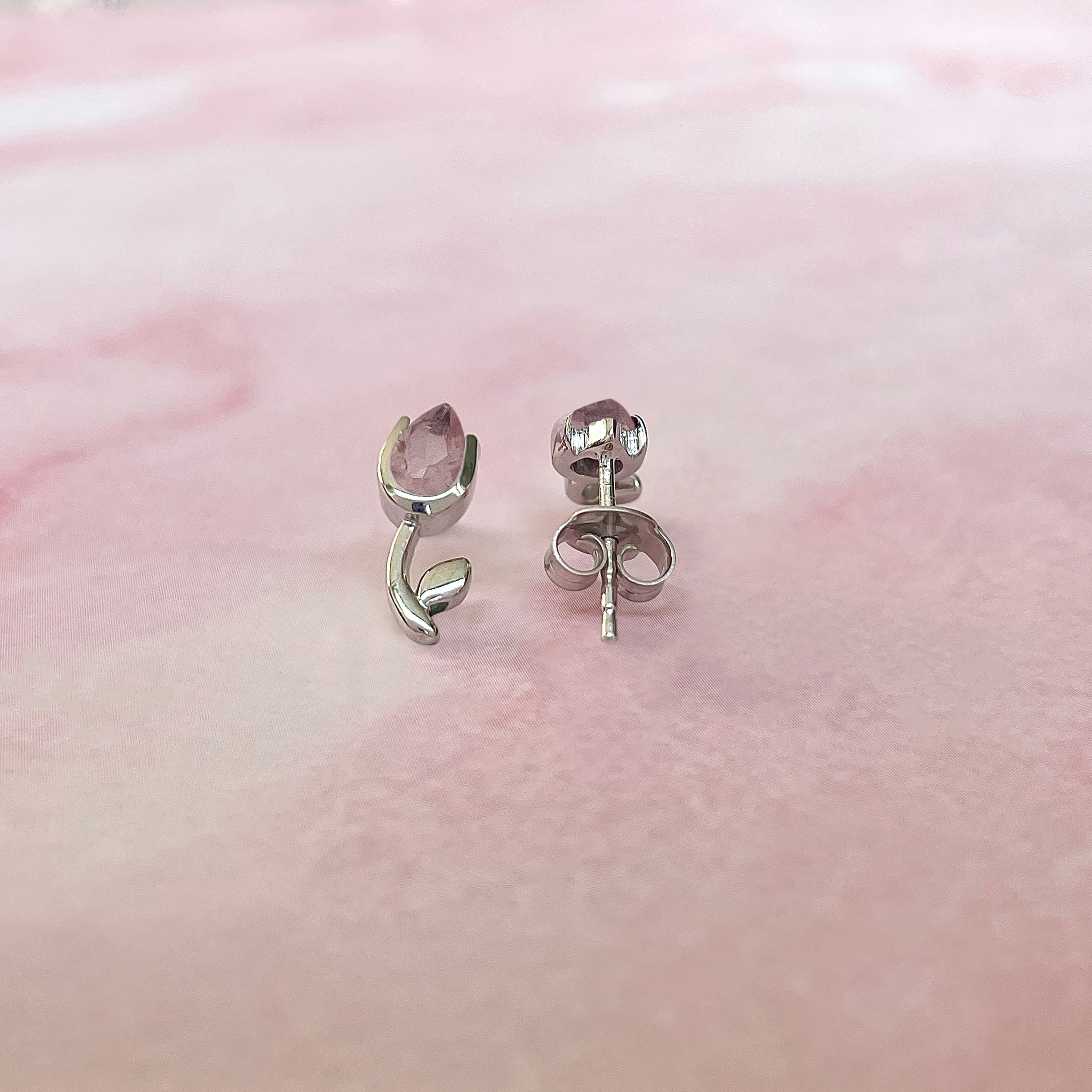 Rose Quartz Earring-(RSQ-SE-1793.)