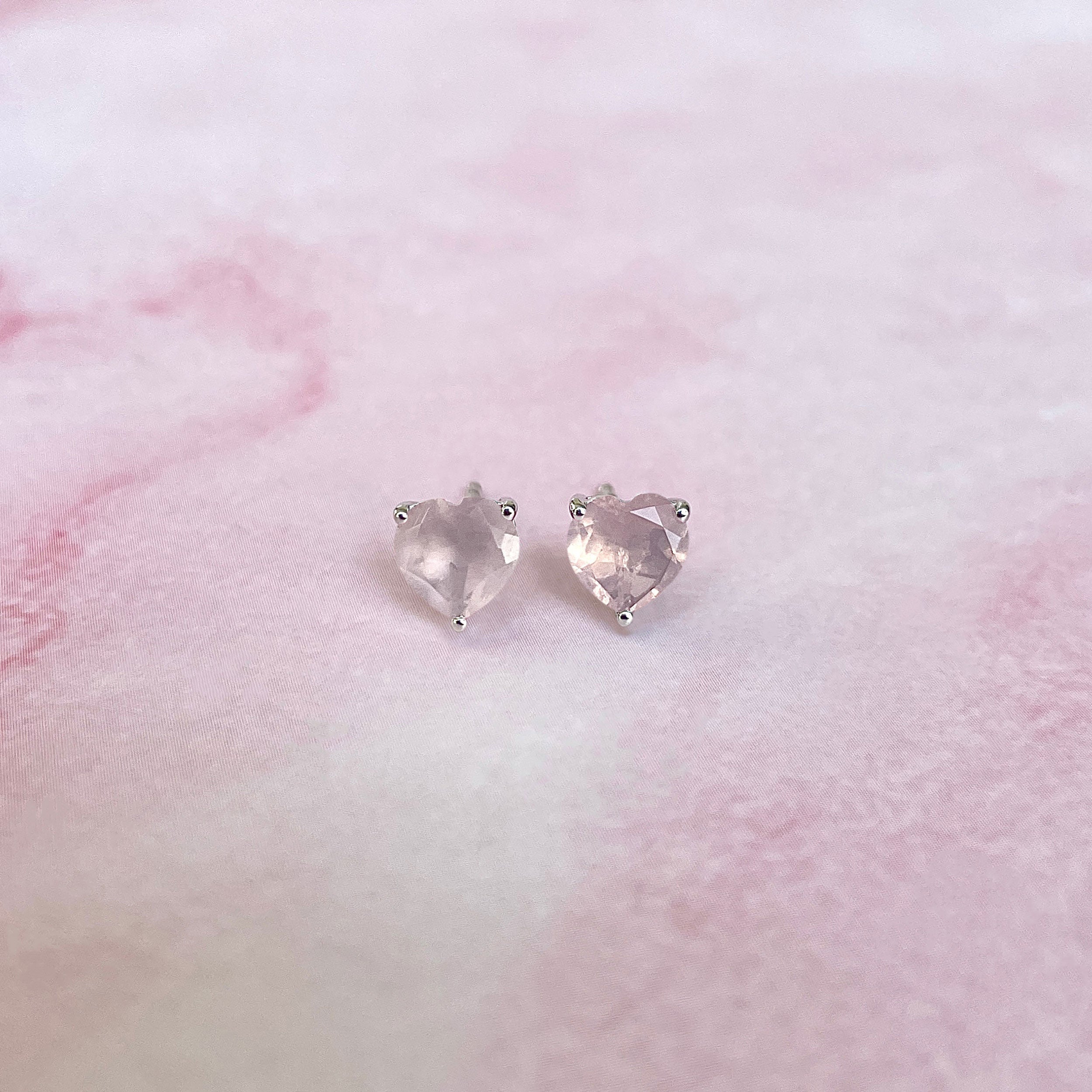 Rose Quartz Earring-(RSQ-SE-1796.)