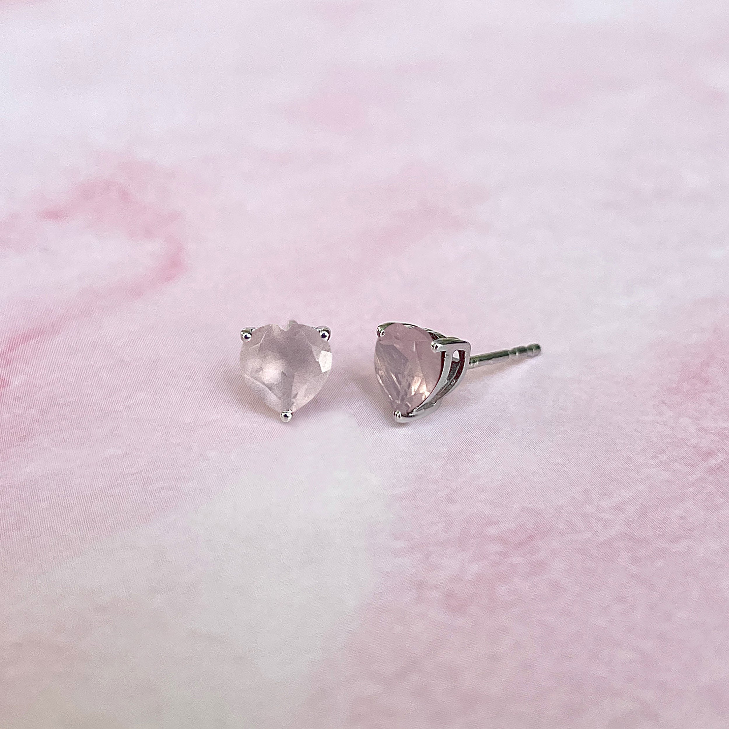 Rose Quartz Earring-(RSQ-SE-1796.)