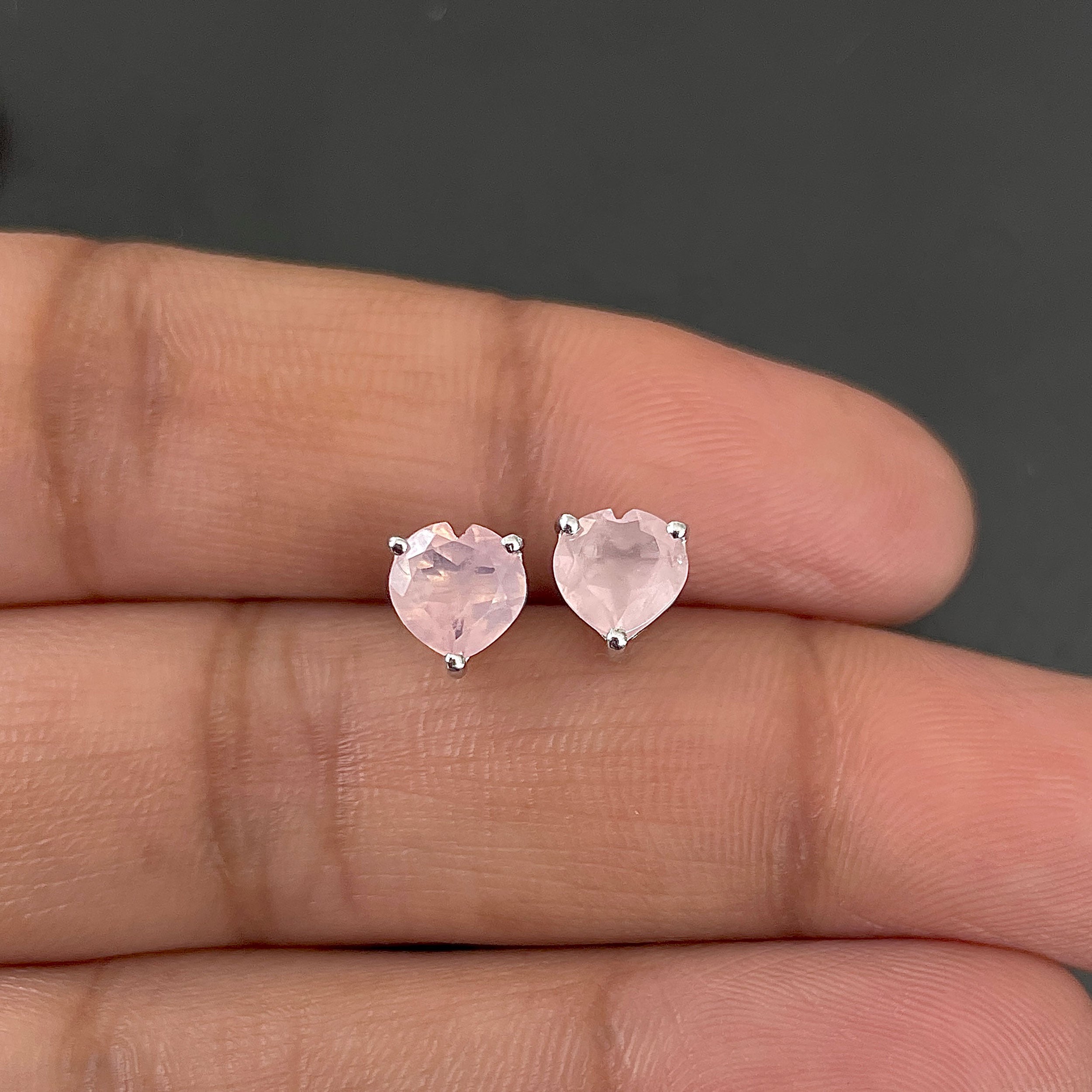 Rose Quartz Earring-(RSQ-SE-1796.)