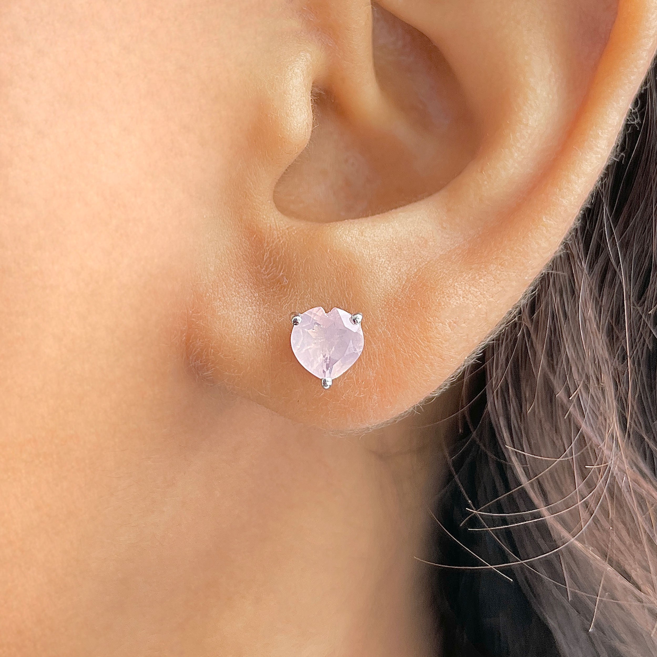 Rose Quartz Earring-(RSQ-SE-1796.)