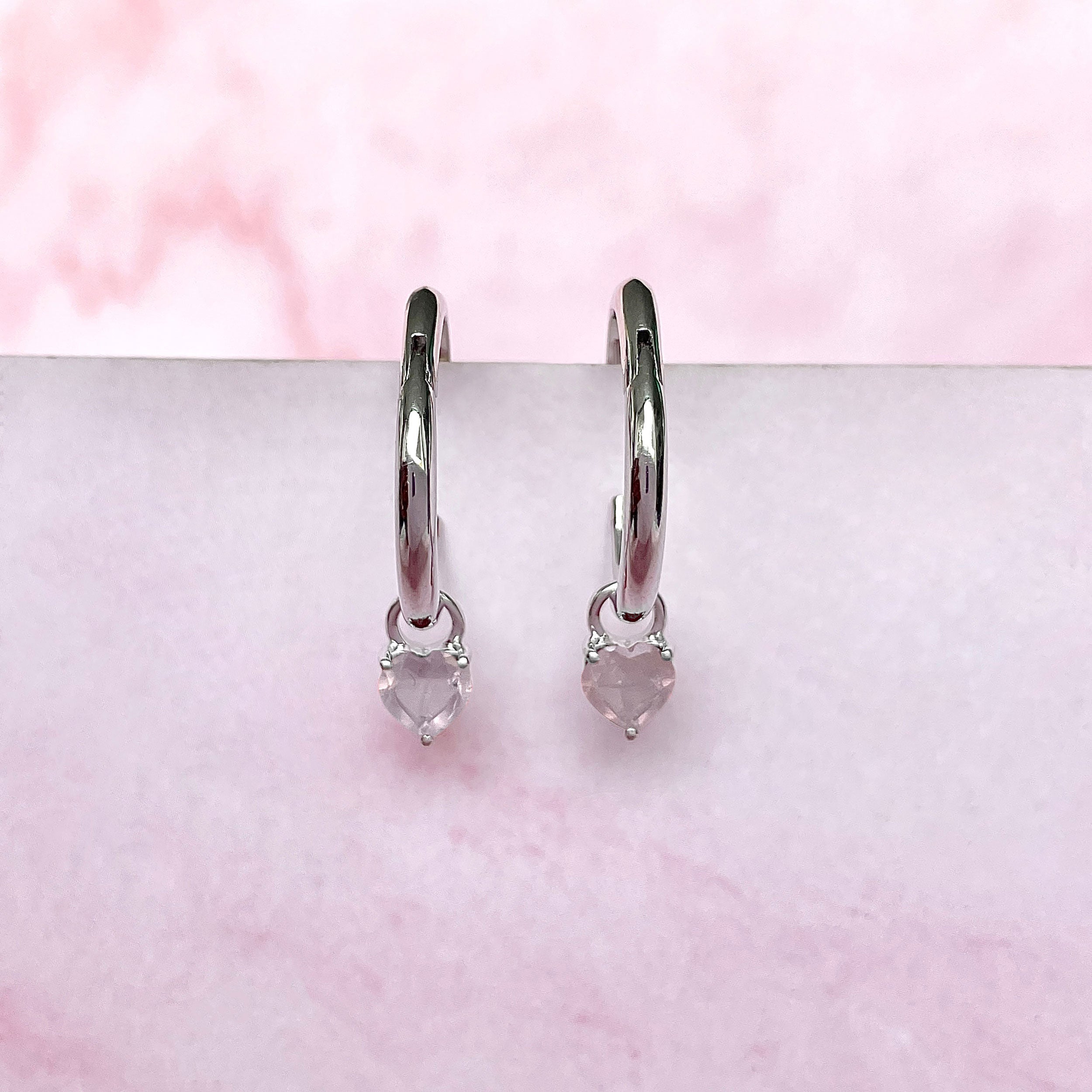 Rose Quartz Earring-(RSQ-SE-1797.)
