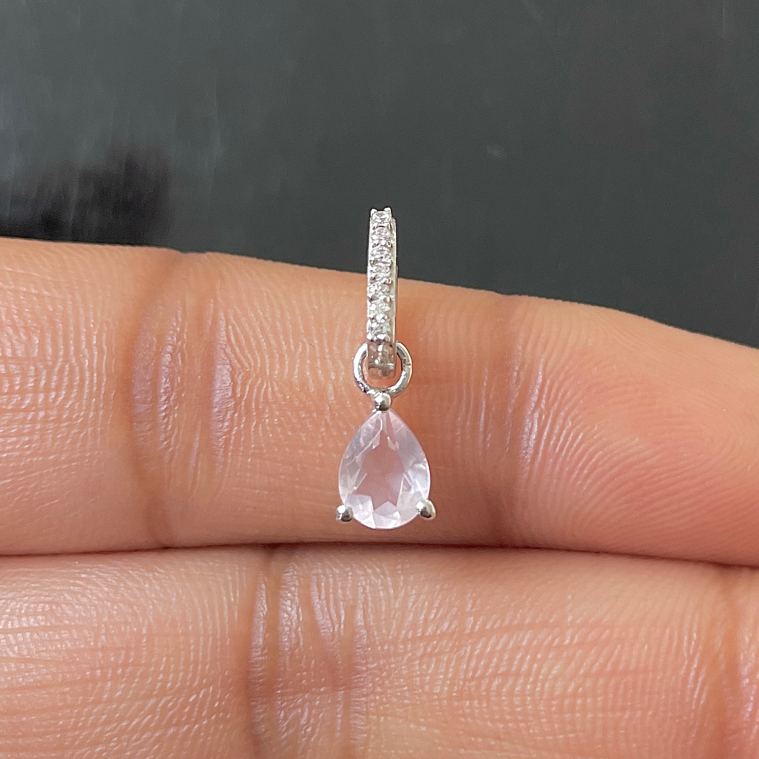 Rose Quartz & White Topaz Pendant-(RSQ-SP-1165.)