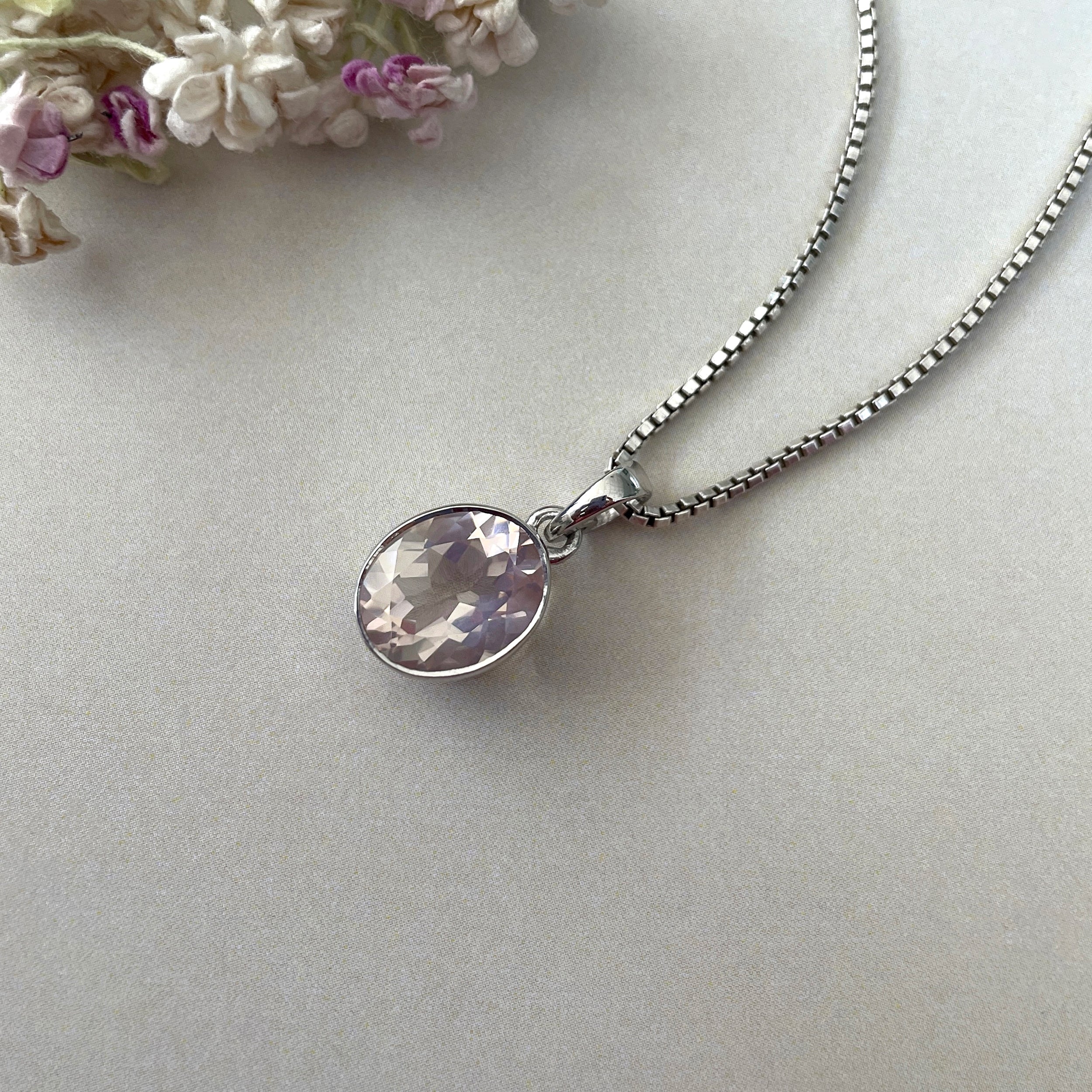 Rose Quartz Pendant-(RSQ-SP-466.)